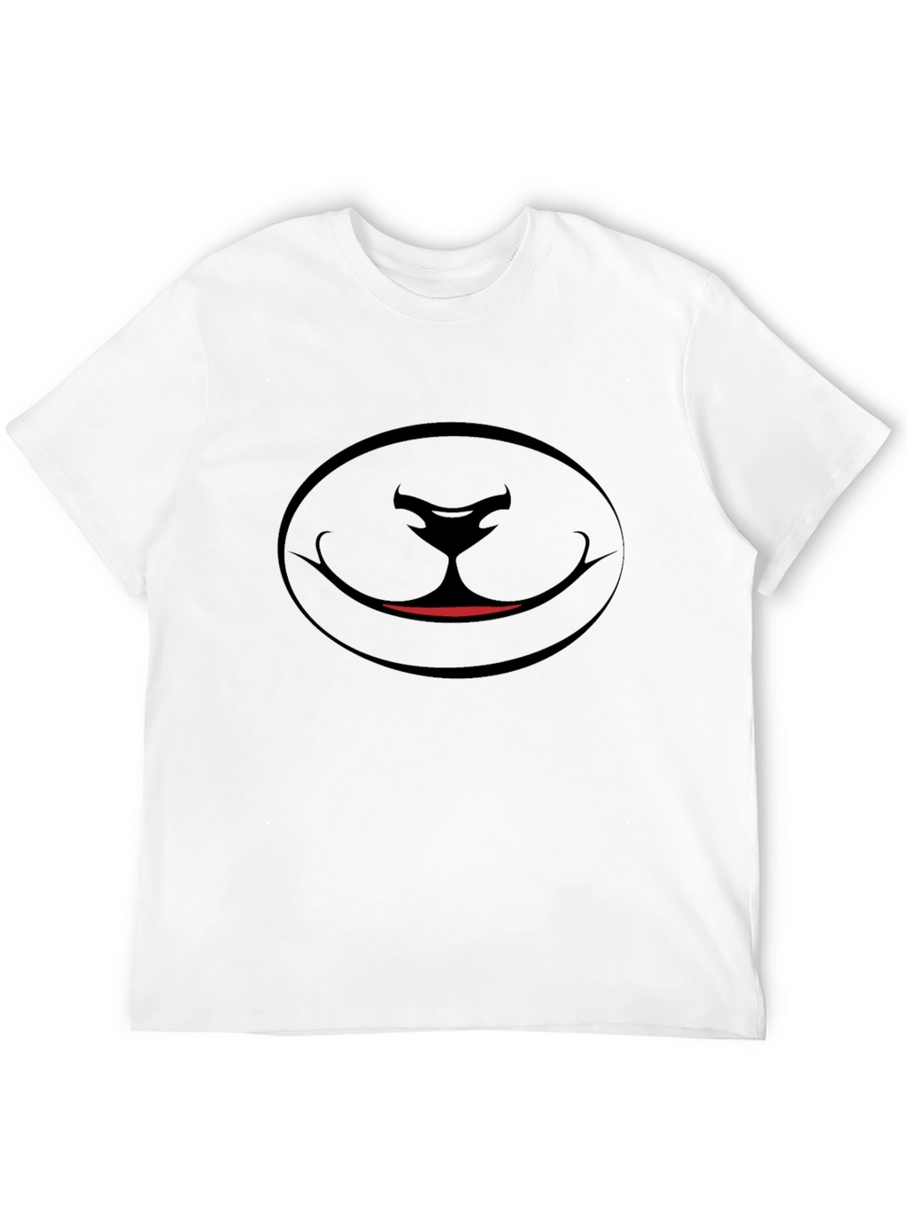 Black Cartoon Face Graphic Tee