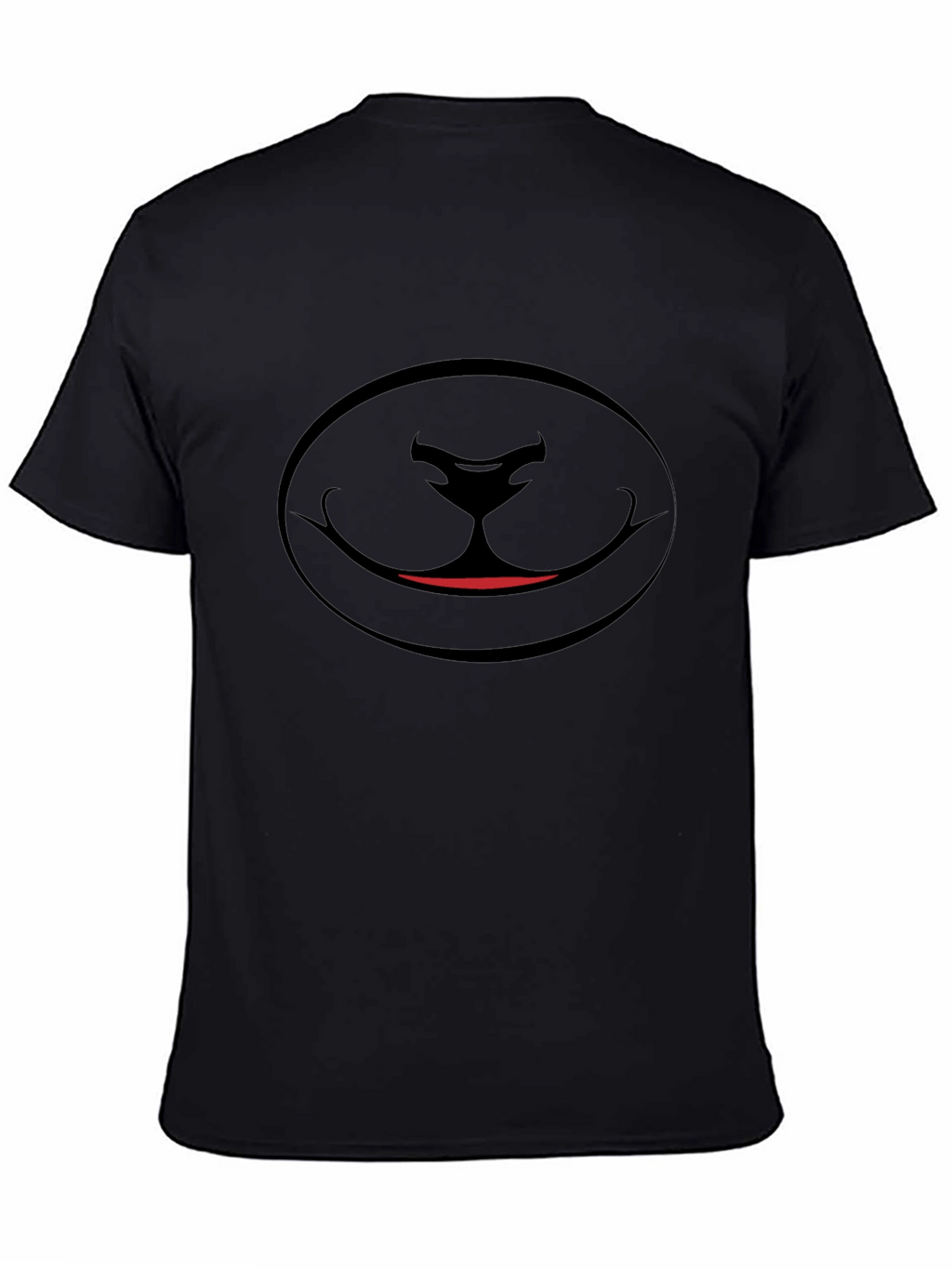 Black Cartoon Face Graphic Tee