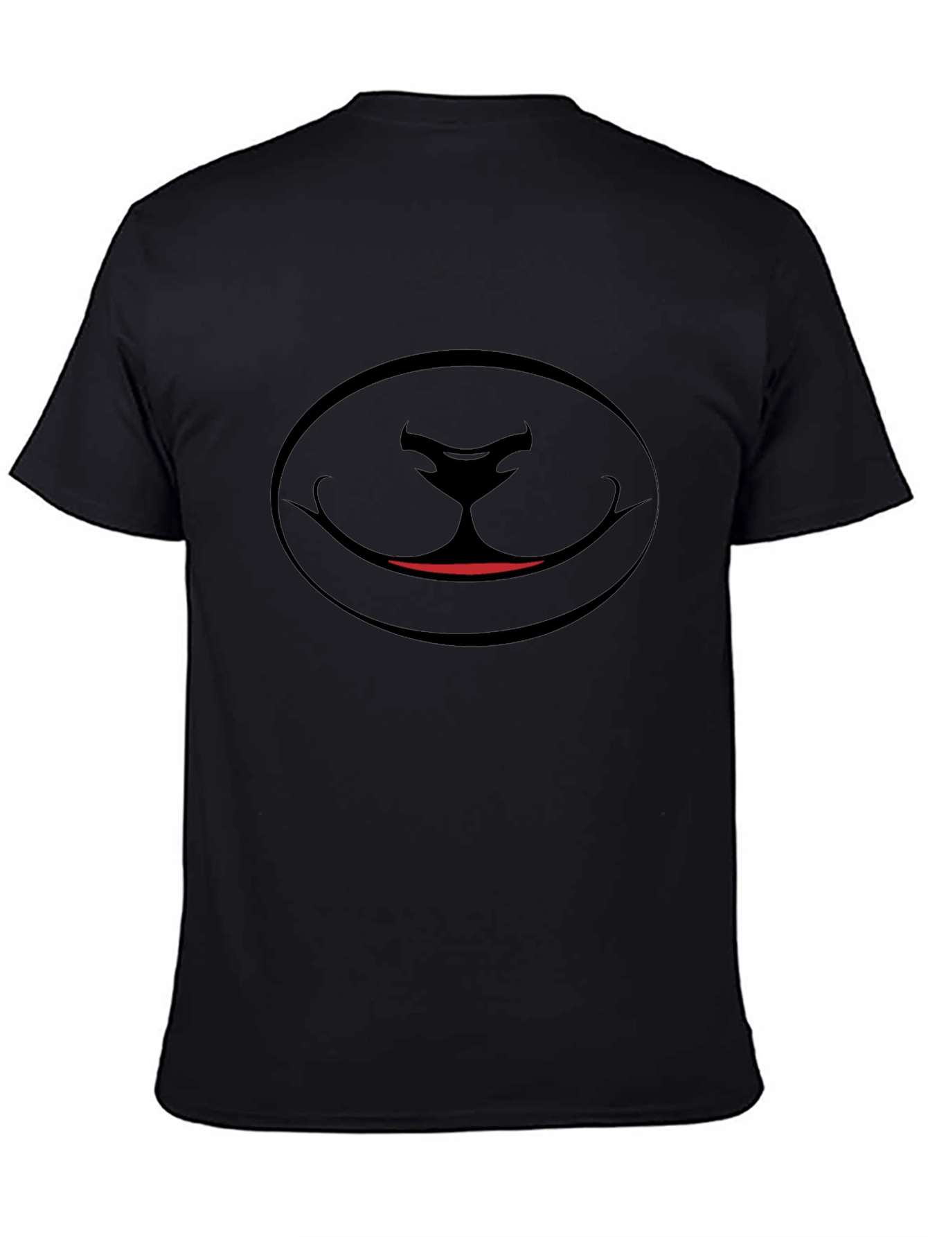 Black Cartoon Face Graphic Tee