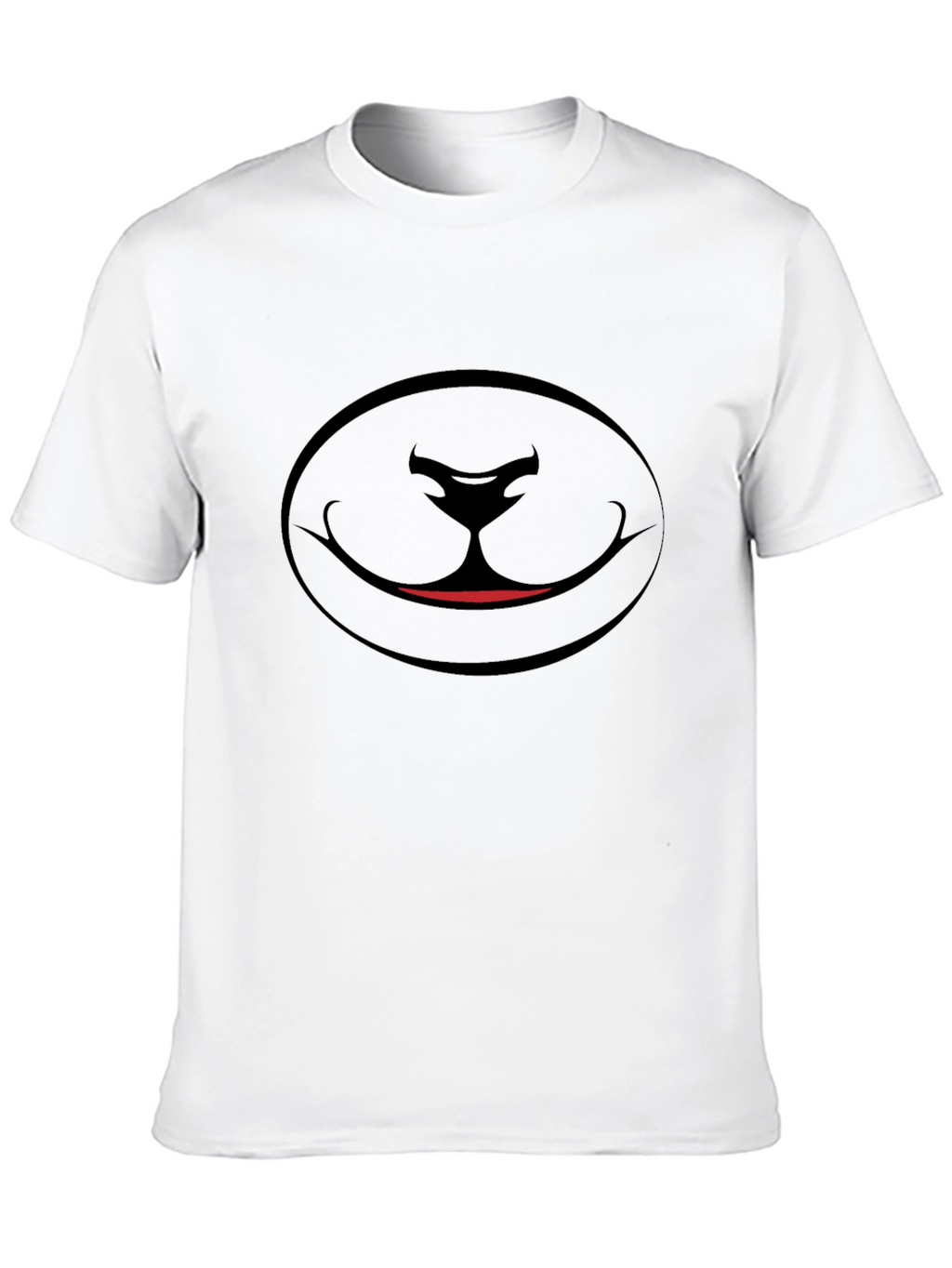 Black Cartoon Face Graphic Tee
