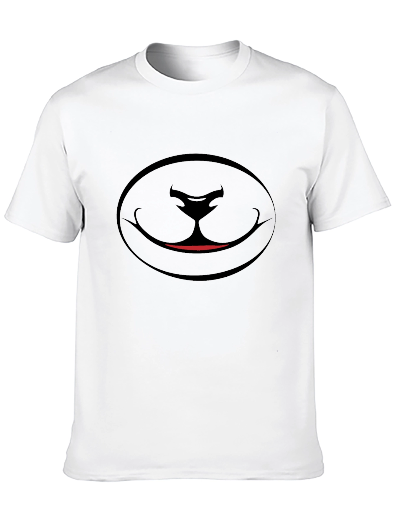 Black Cartoon Face Graphic Tee