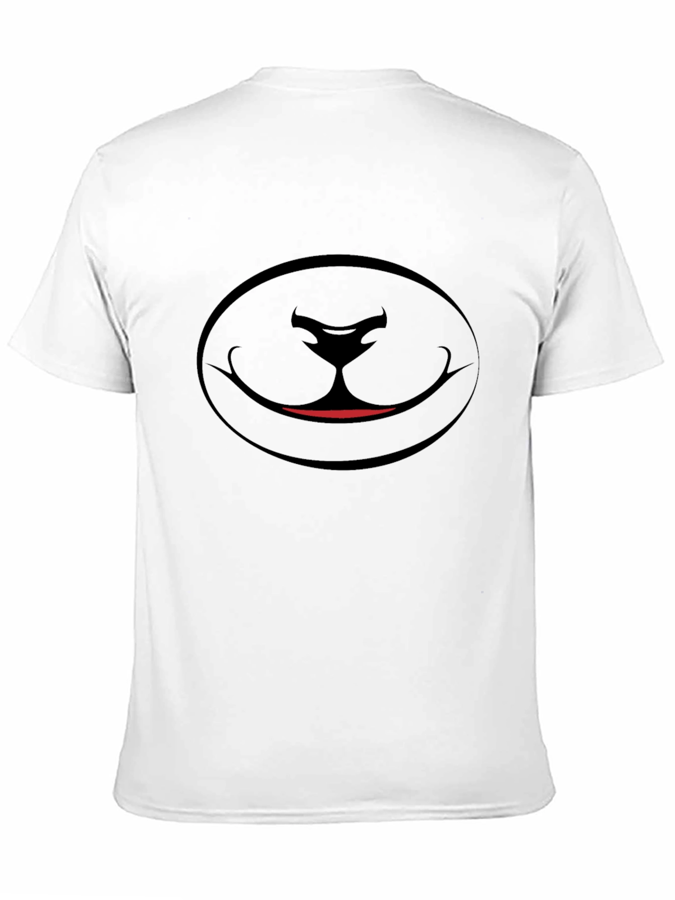 Black Cartoon Face Graphic Tee