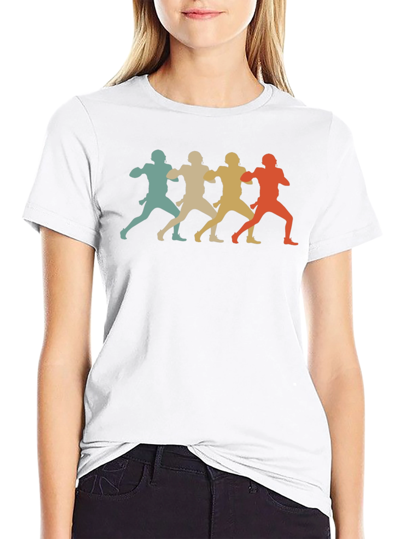 Retro Football Player Graphic Tee