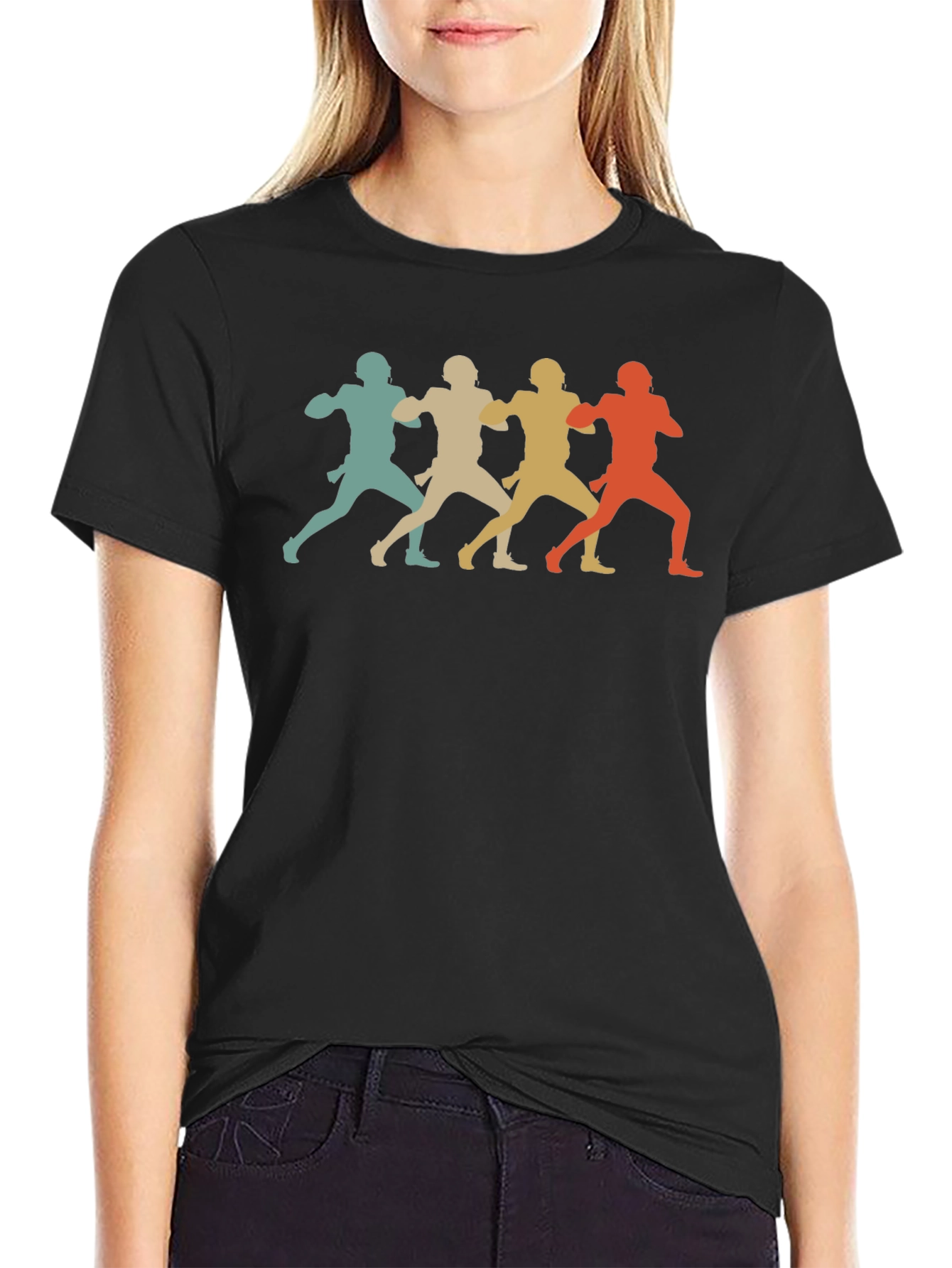 Retro Football Player Graphic Tee