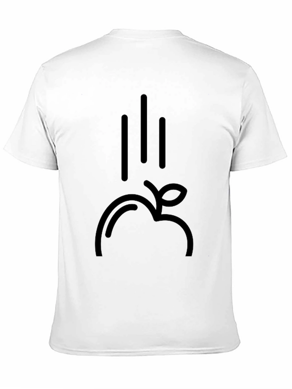 Falling Apple Black Graphic Tee - Modern Style