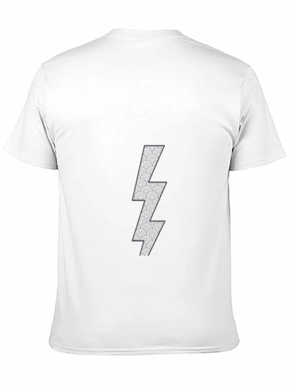 Mens Black T-Shirt with Lightning Bolt Graphic