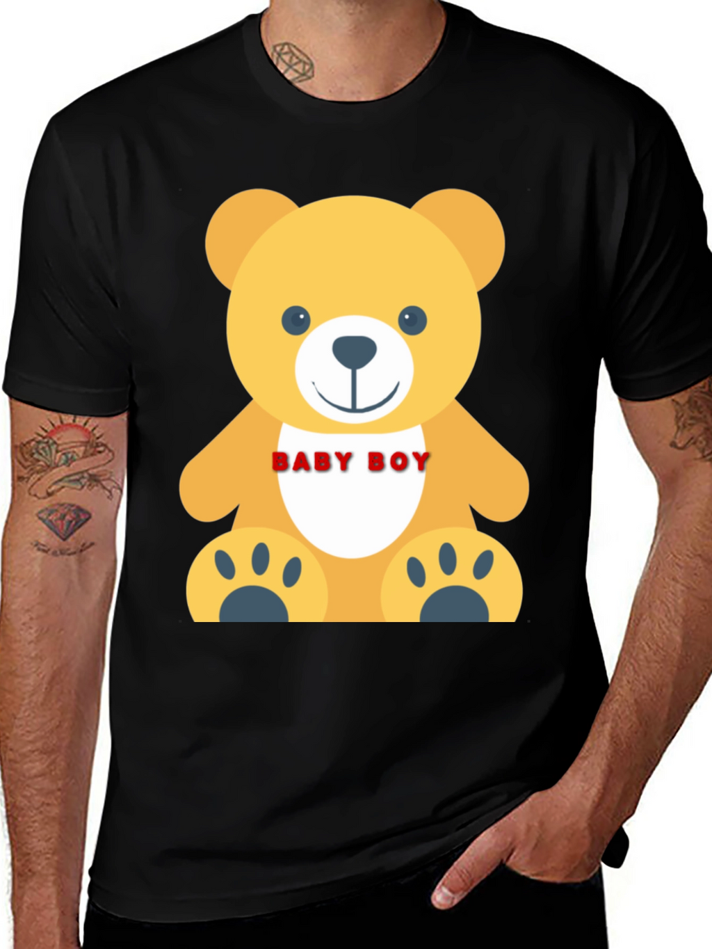 Baby Boy Teddy Bear Graphic T-Shirt