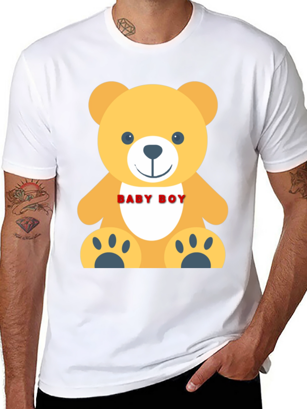 Baby Boy Teddy Bear Graphic T-Shirt