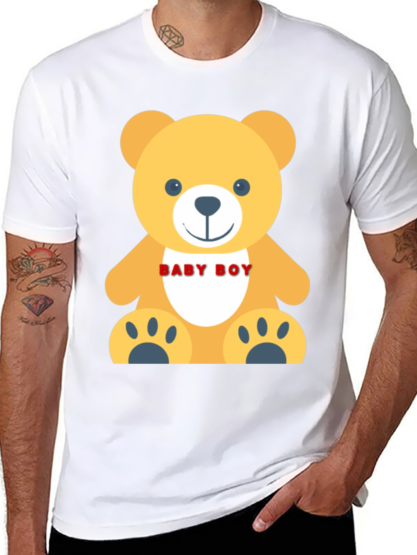 Baby Boy Teddy Bear Graphic T-Shirt