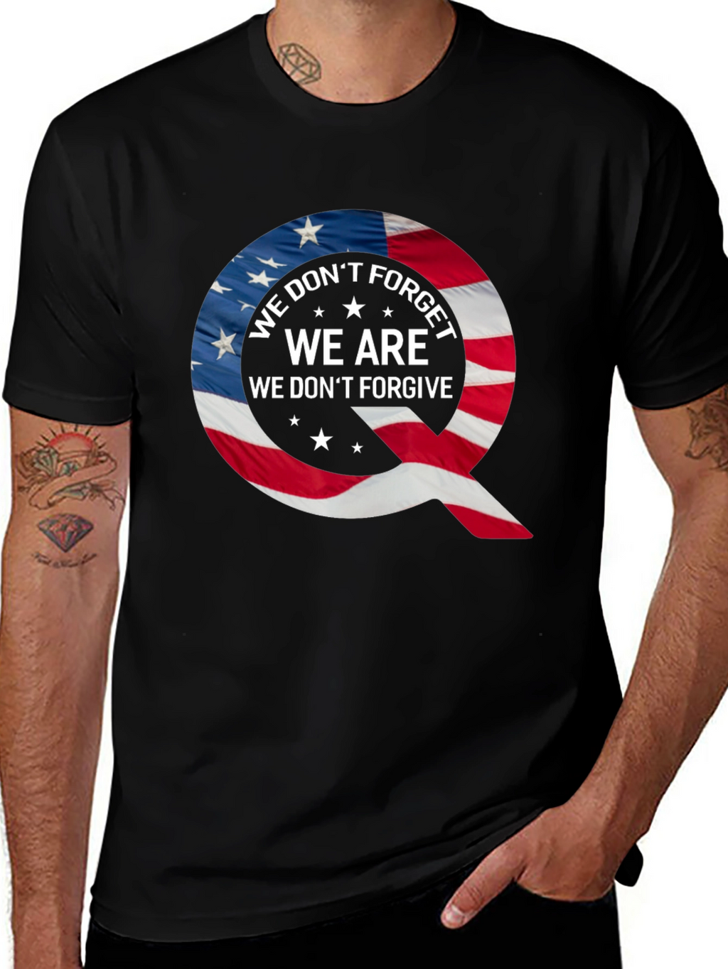 Q Patriotic T-Shirt: We Dont Forget