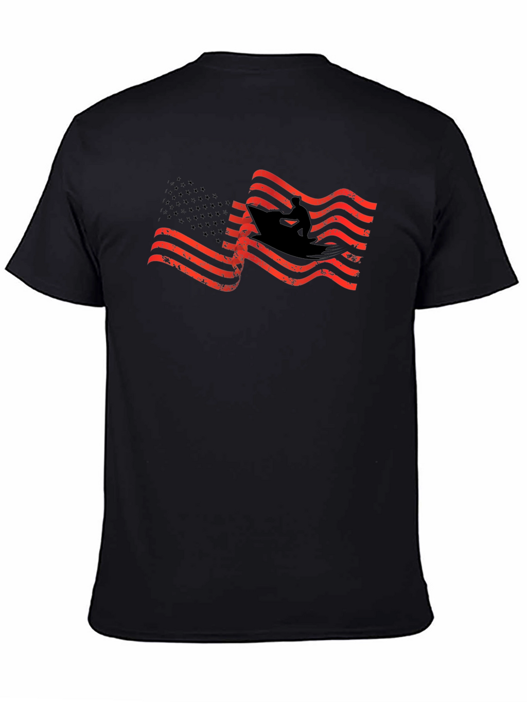 American Flag Surfer Graphic T-Shirt