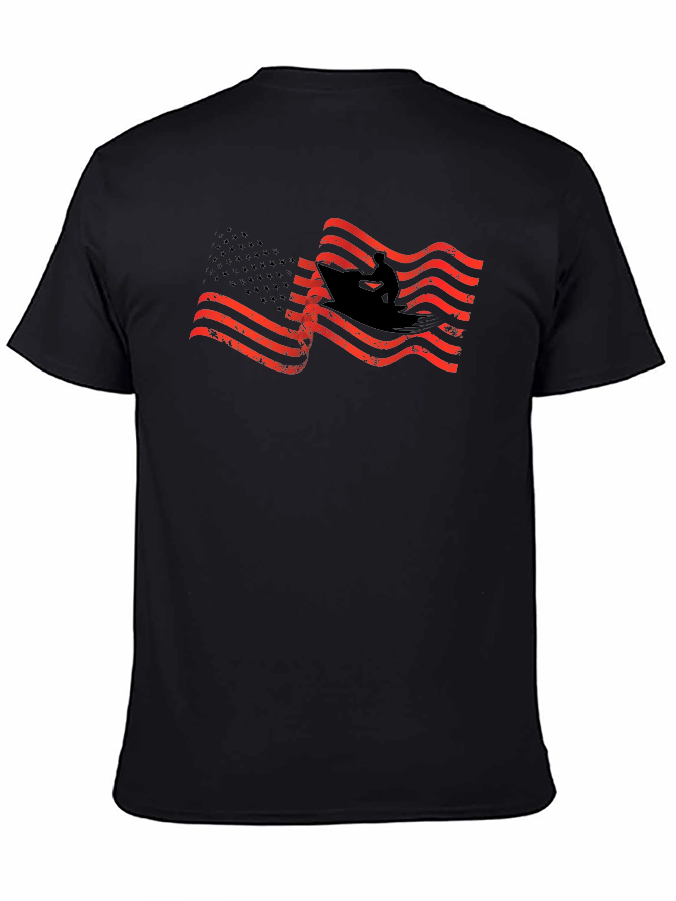 American Flag Surfer Graphic T-Shirt