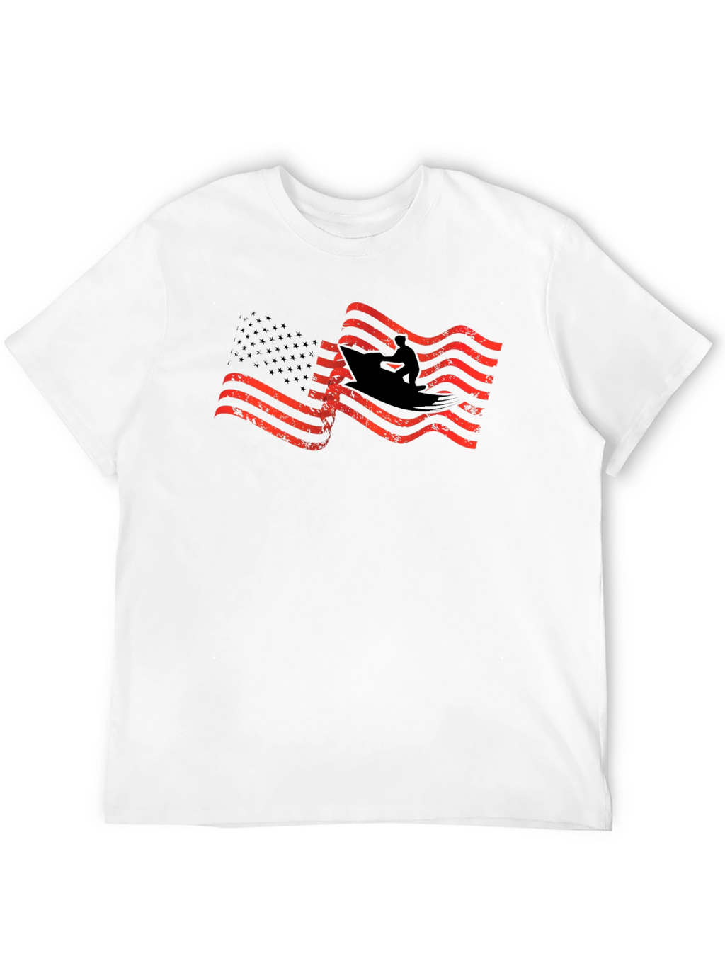 American Flag Surfer Graphic T-Shirt