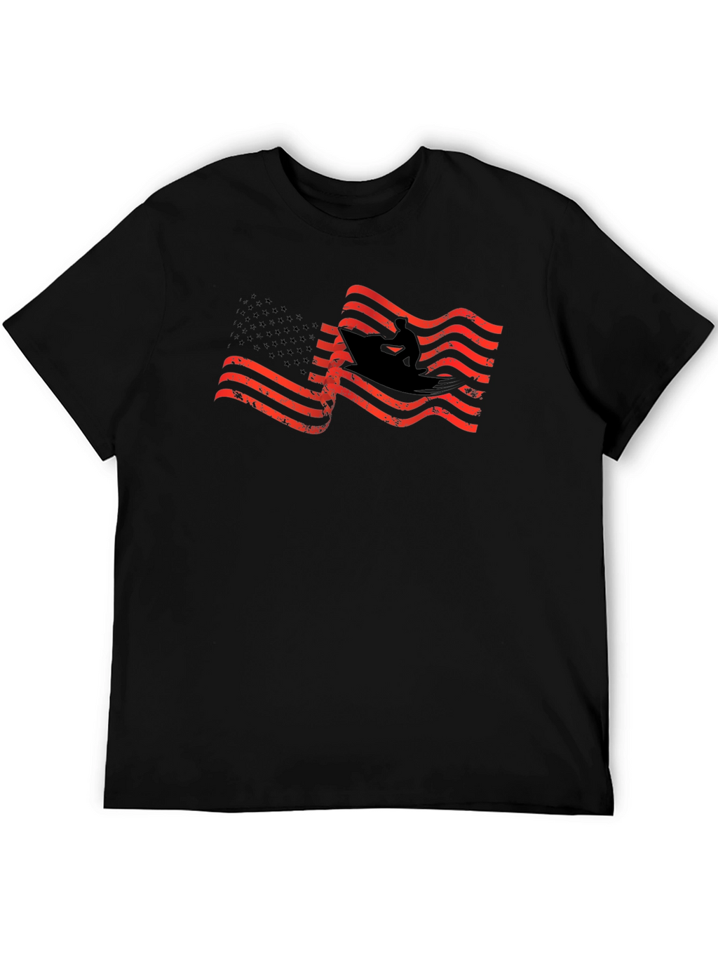 American Flag Surfer Graphic T-Shirt
