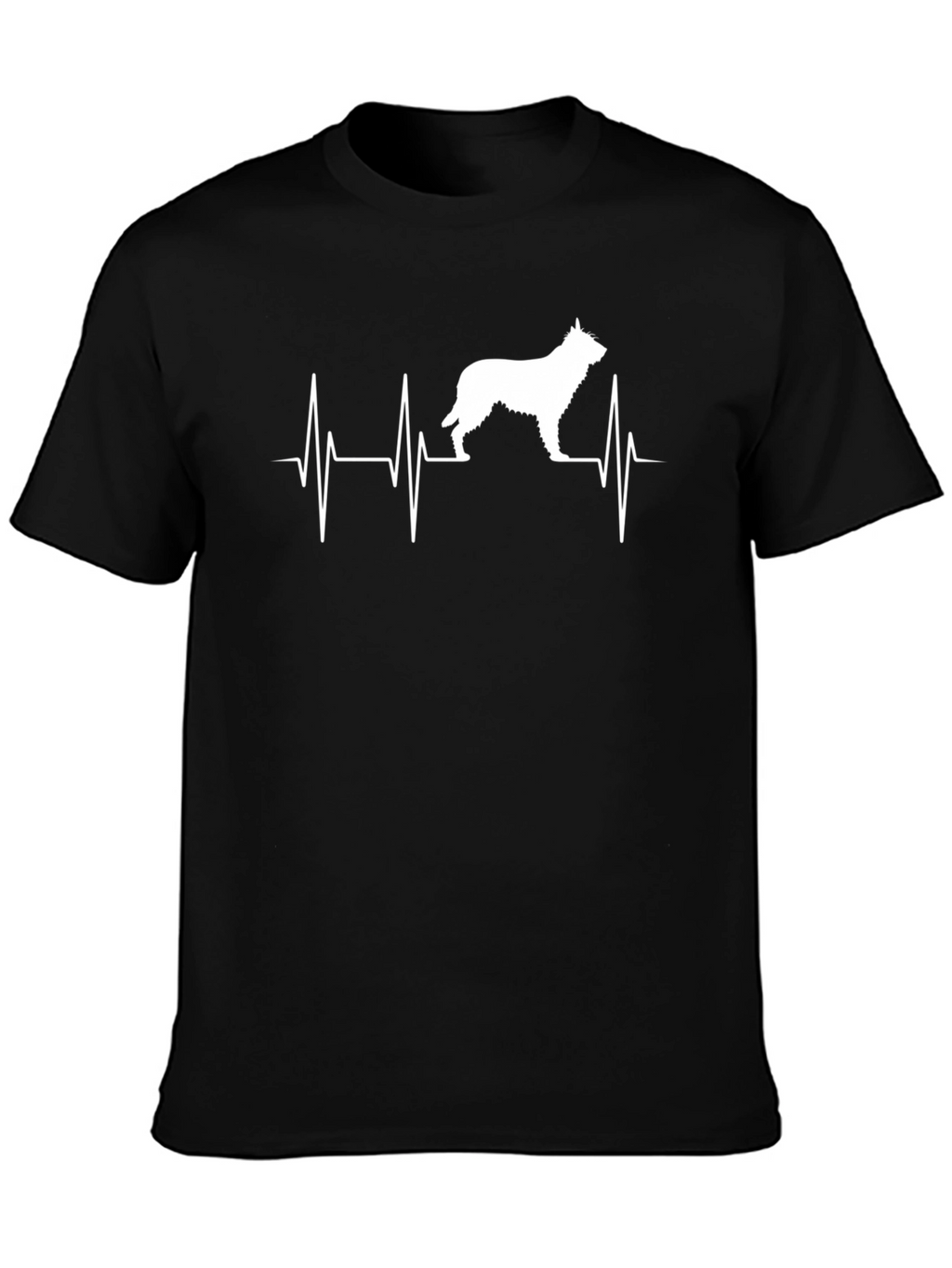 Dog Heartbeat T-Shirt - Black Graphic Tee