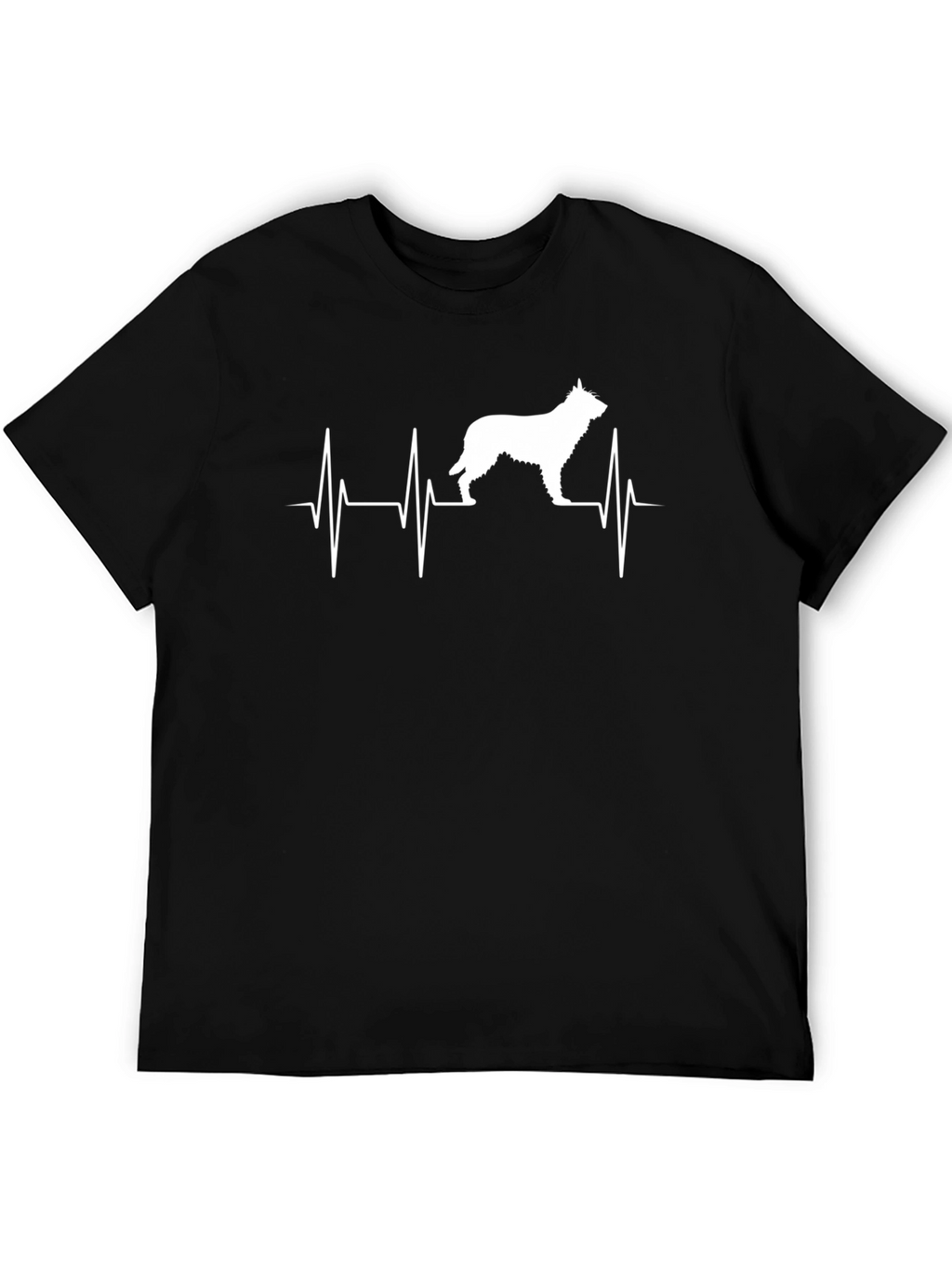 Dog Heartbeat T-Shirt - Black Graphic Tee