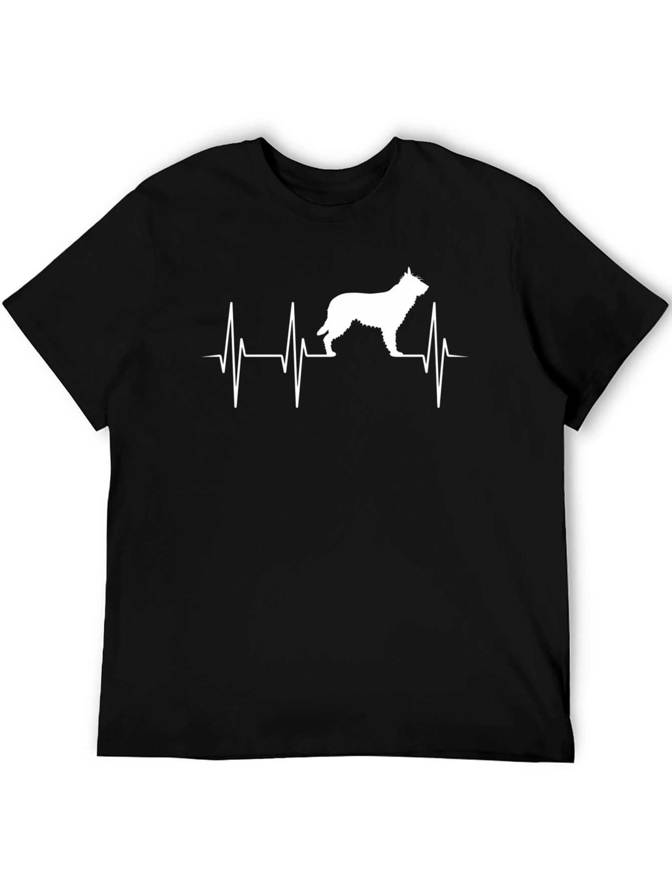 Dog Heartbeat T-Shirt - Black Graphic Tee