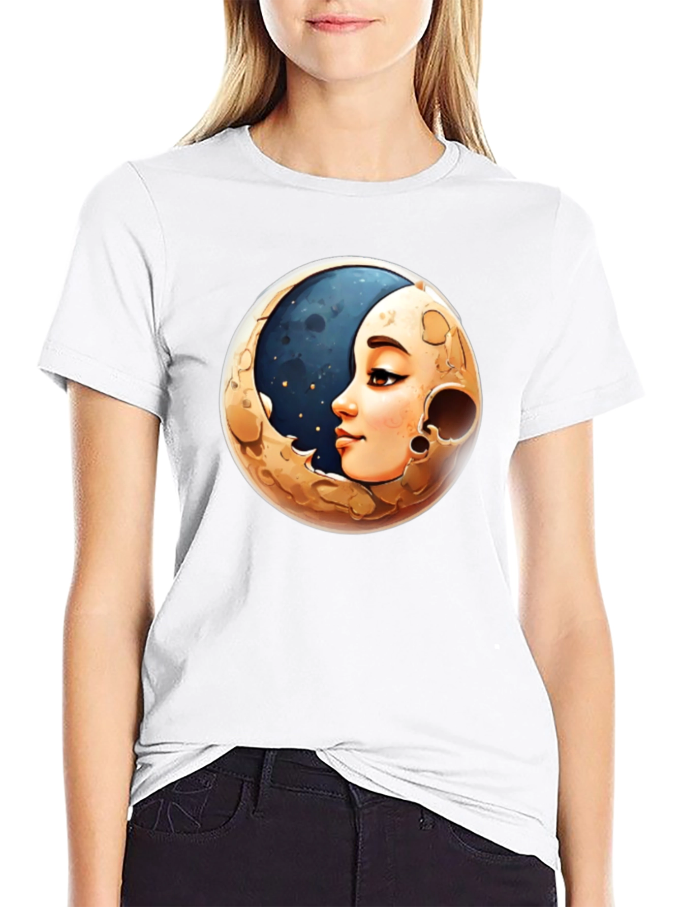 Moon Woman Graphic Tee - Stylish Unisex T-Shirt
