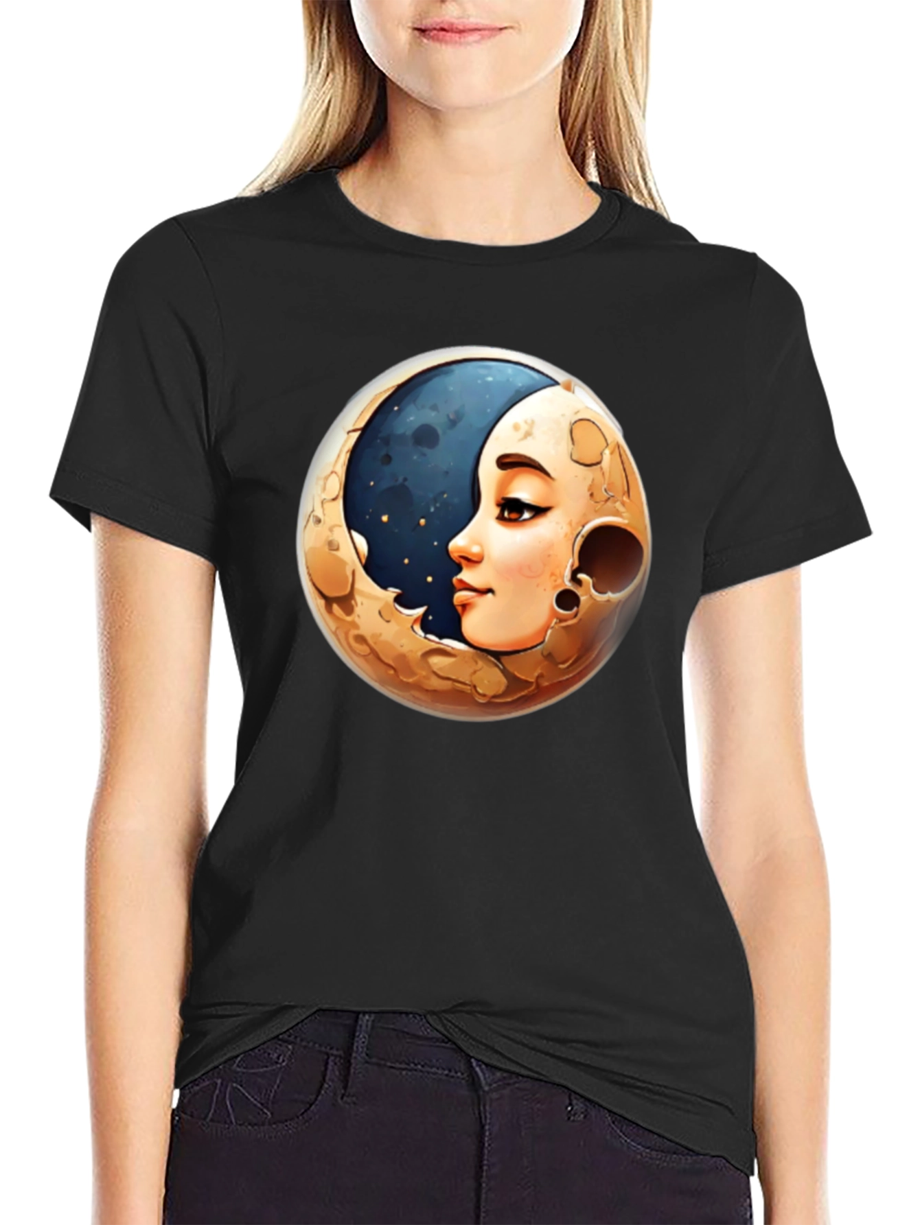 Moon Woman Graphic Tee - Stylish Unisex T-Shirt