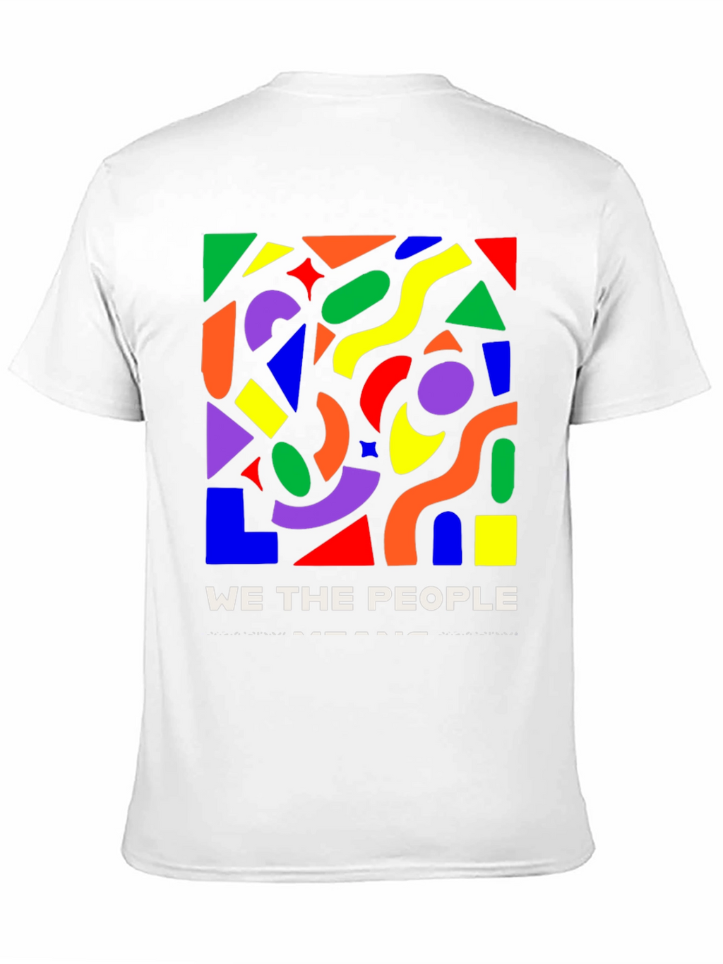 Vibrant Geometric We The People Graphic Tee