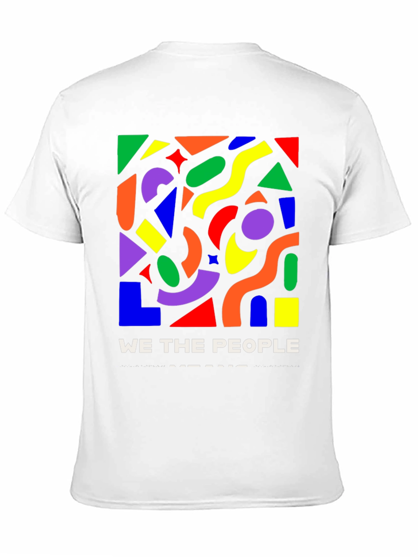 Vibrant Geometric We The People Graphic Tee