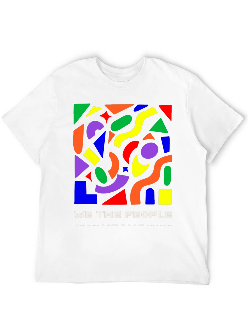 Vibrant Geometric We The People Graphic Tee