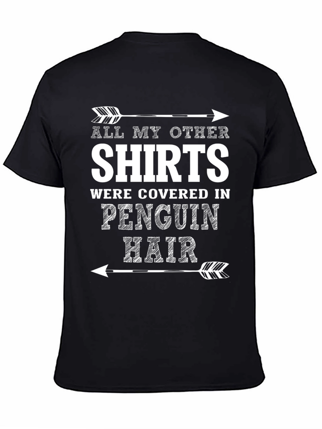 Penguin Hair T-Shirt Funny Novelty Graphic Tee