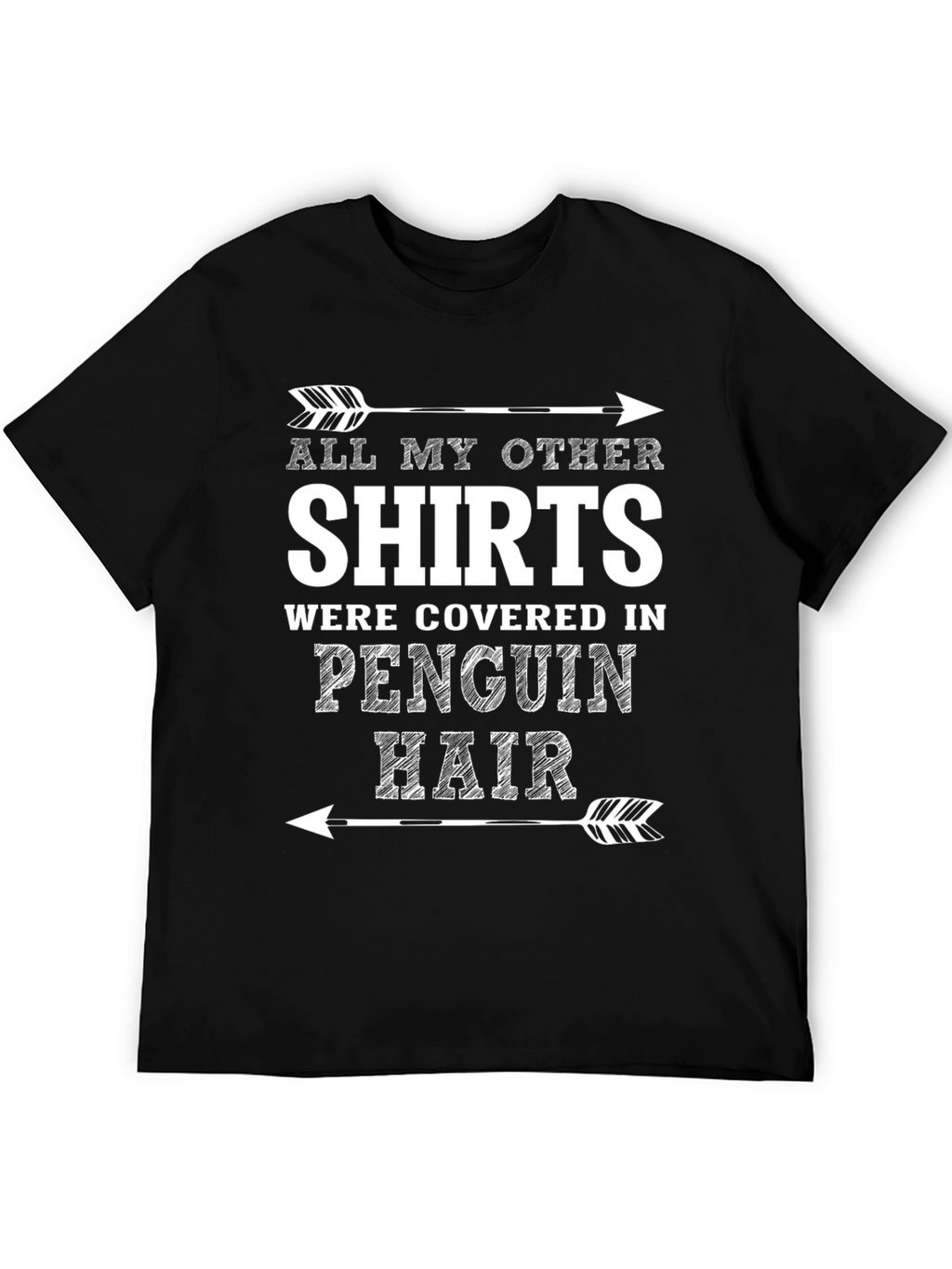 Penguin Hair T-Shirt Funny Novelty Graphic Tee