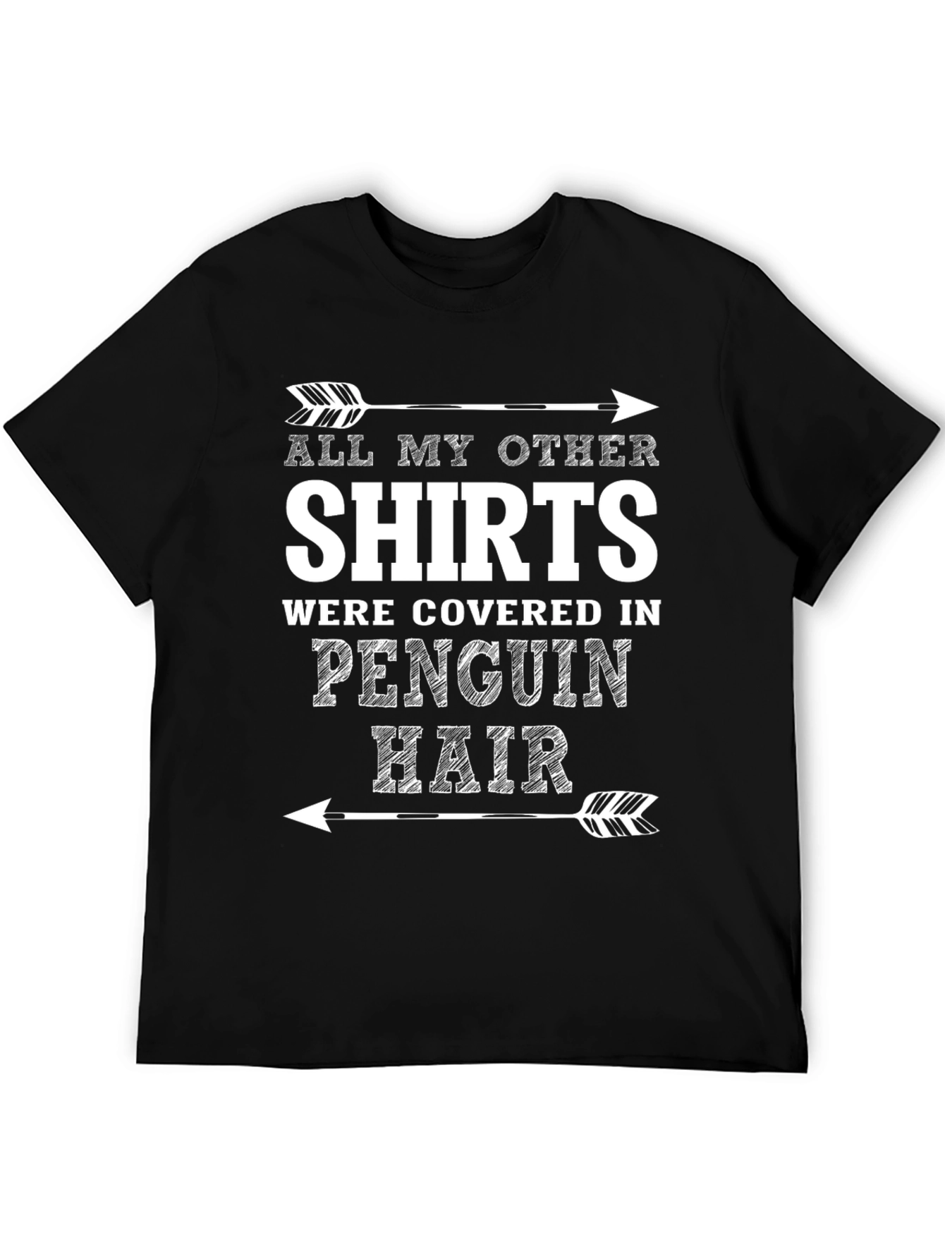 Penguin Hair T-Shirt Funny Novelty Graphic Tee