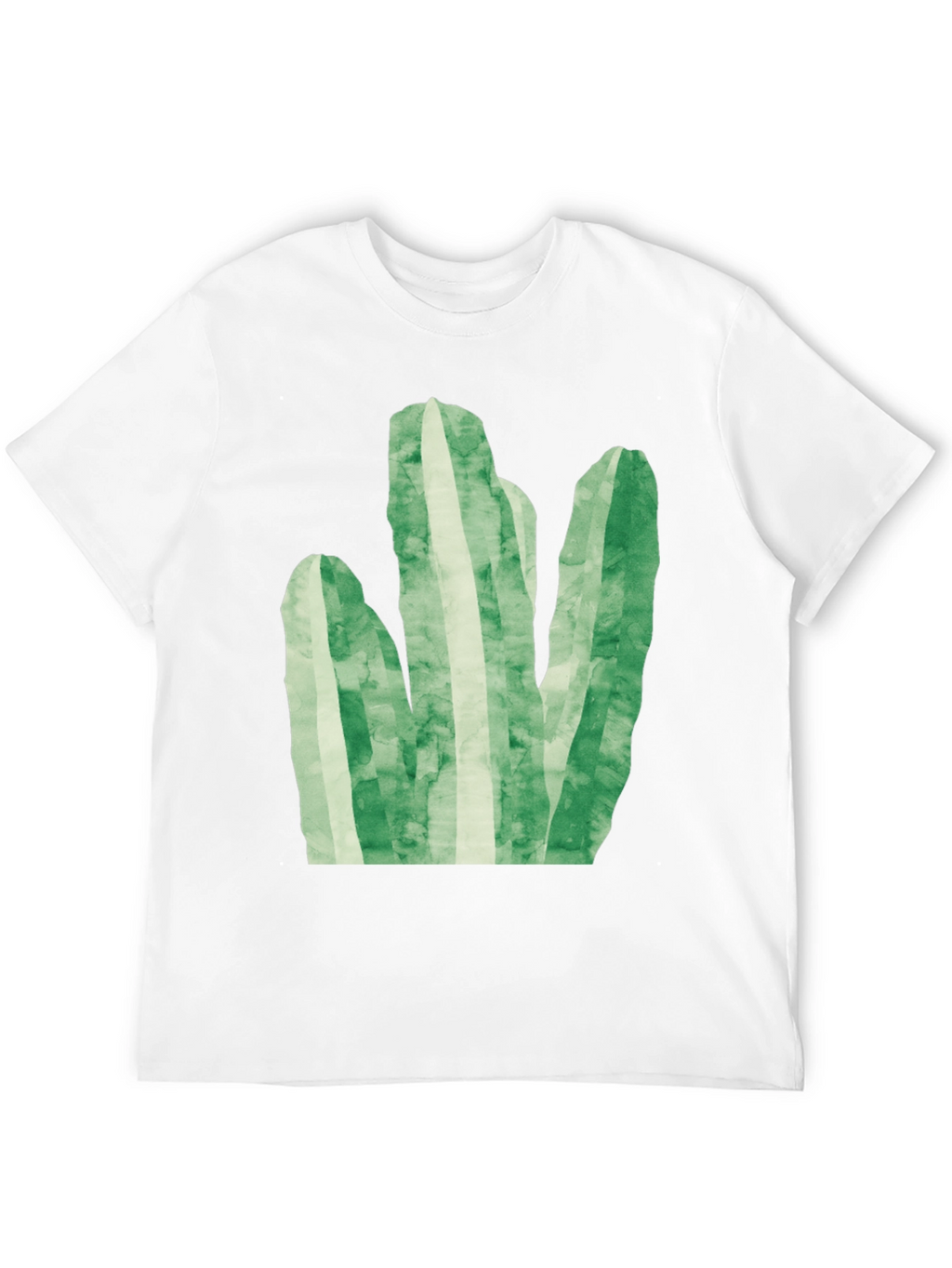 Green Cactus Graphic Tee - Trendy Black T-Shirt