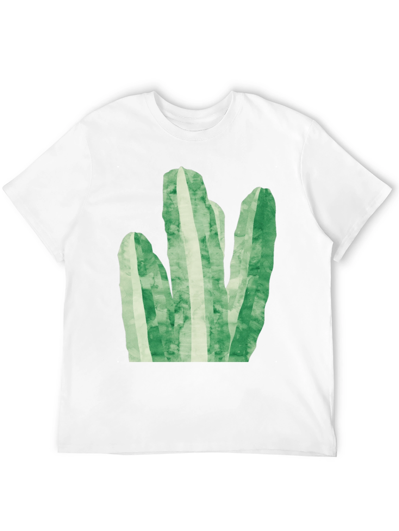 Green Cactus Graphic Tee - Trendy Black T-Shirt