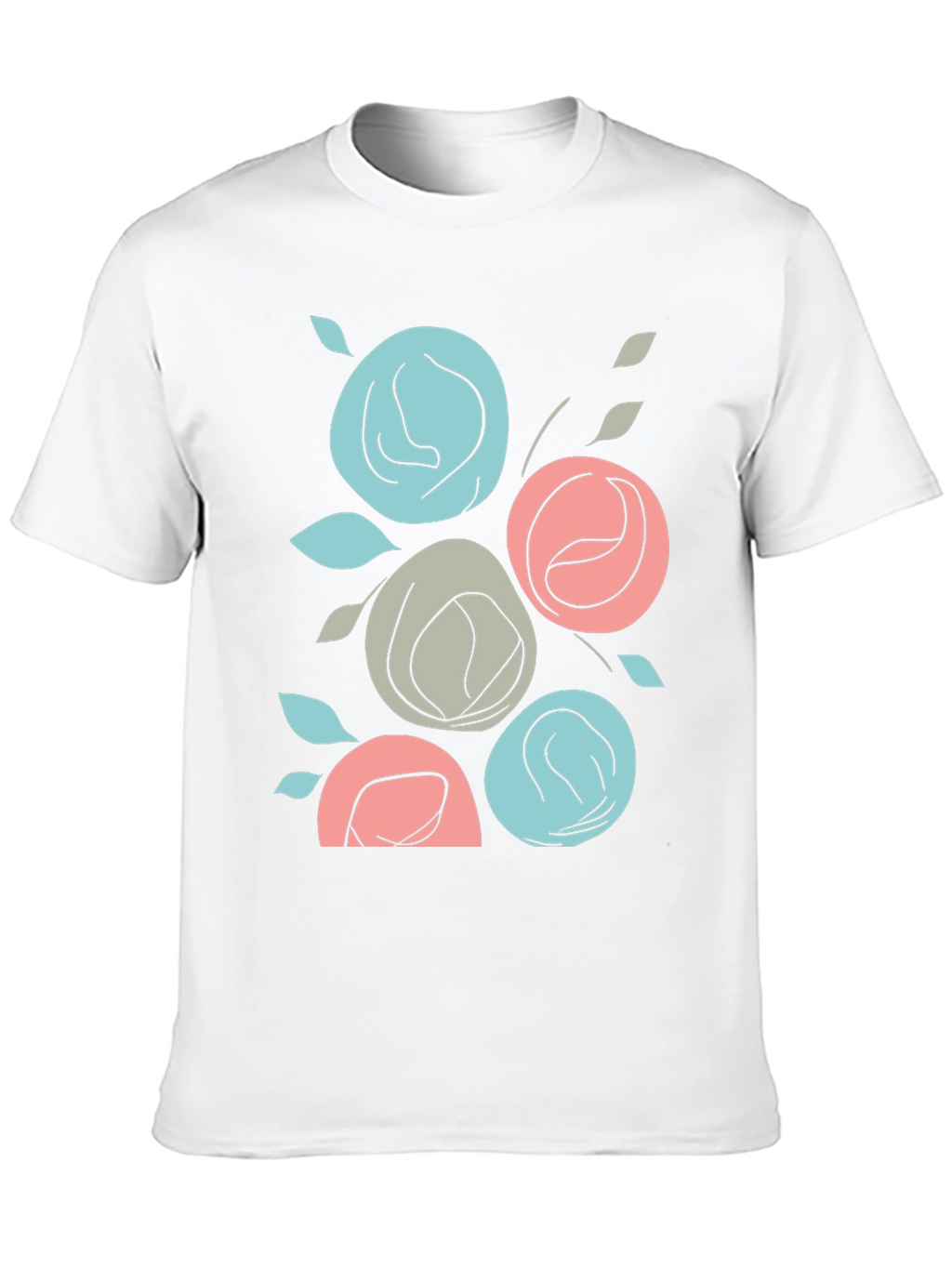 Floral T-Shirt: Abstract Rose Graphic Tee