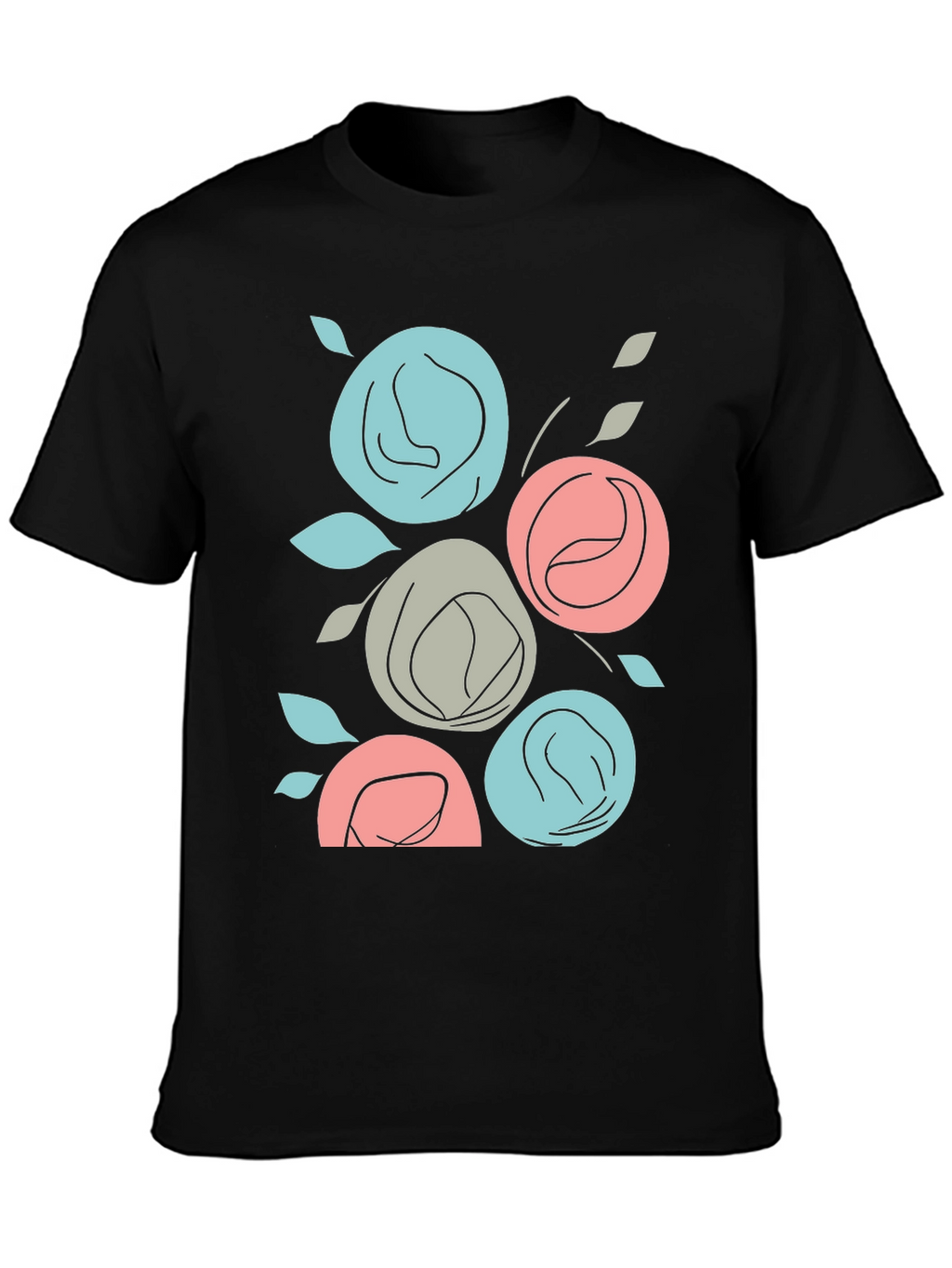 Floral T-Shirt: Abstract Rose Graphic Tee