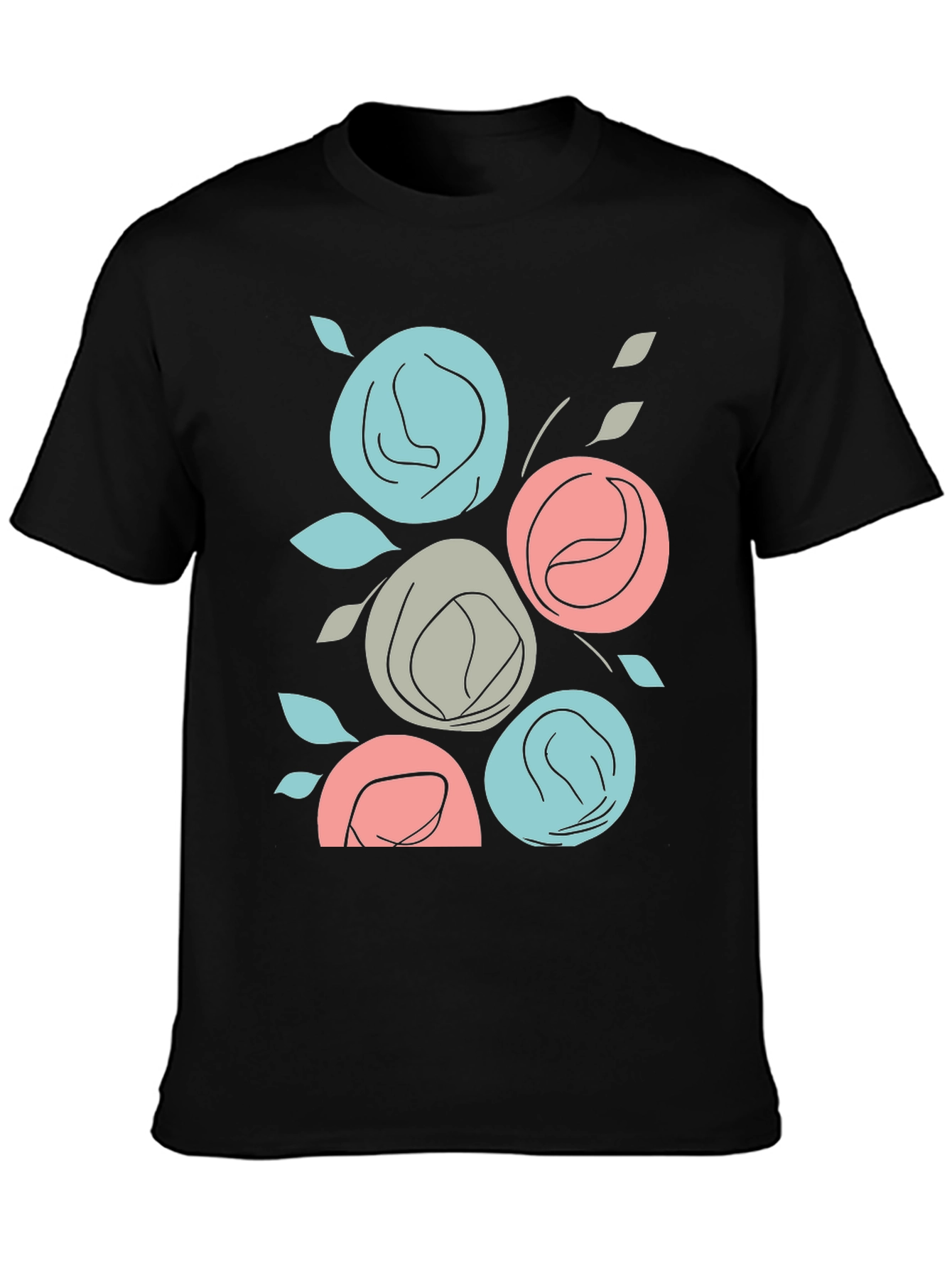 Floral T-Shirt: Abstract Rose Graphic Tee