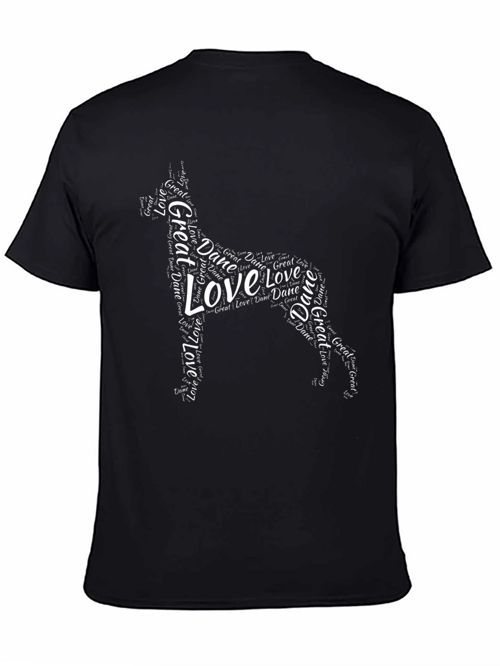 Great Dane Love Word Art T-Shirt