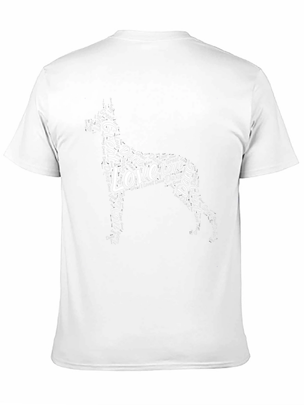 Great Dane Love Word Art T-Shirt