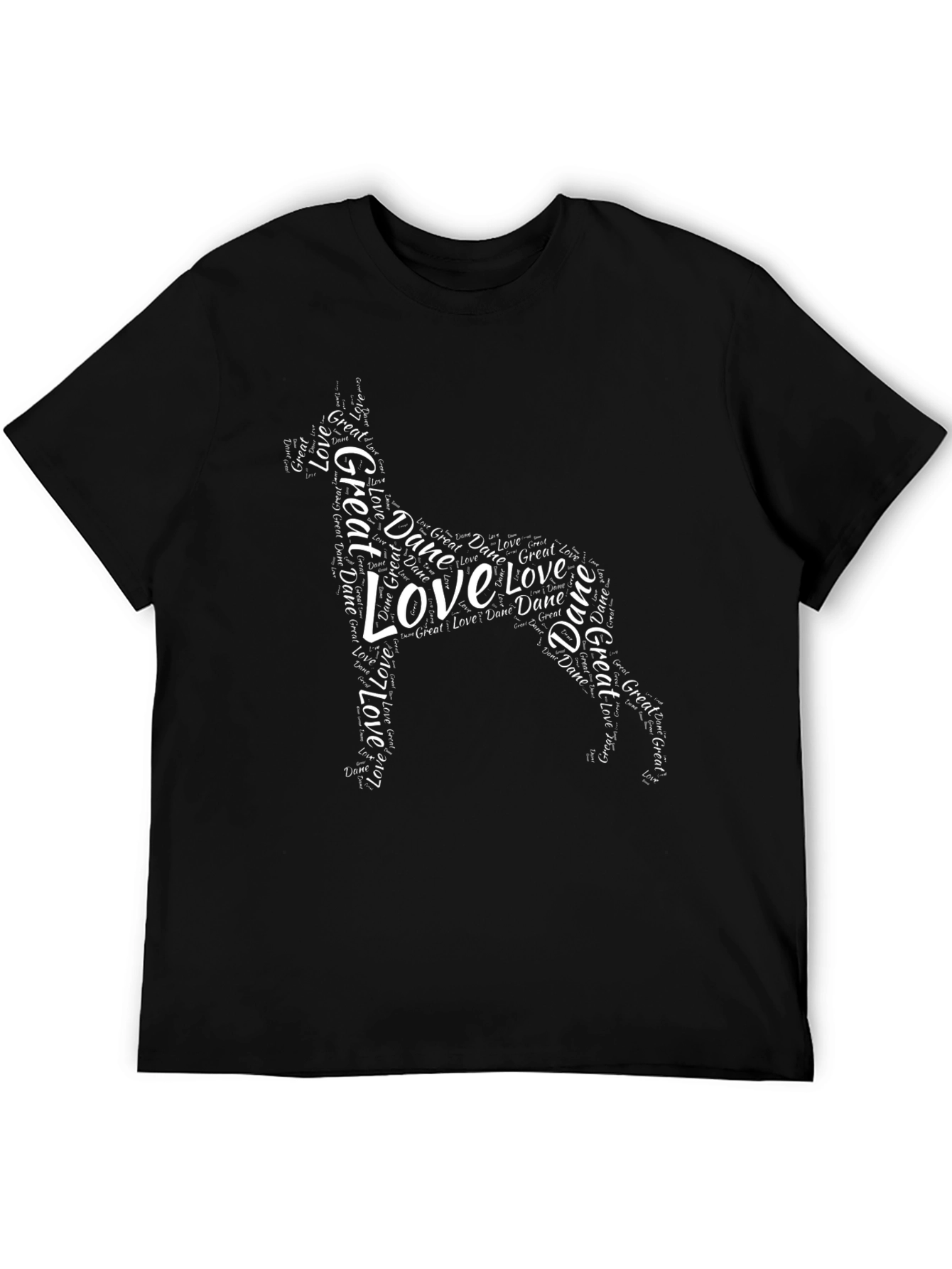 Great Dane Love Word Art T-Shirt
