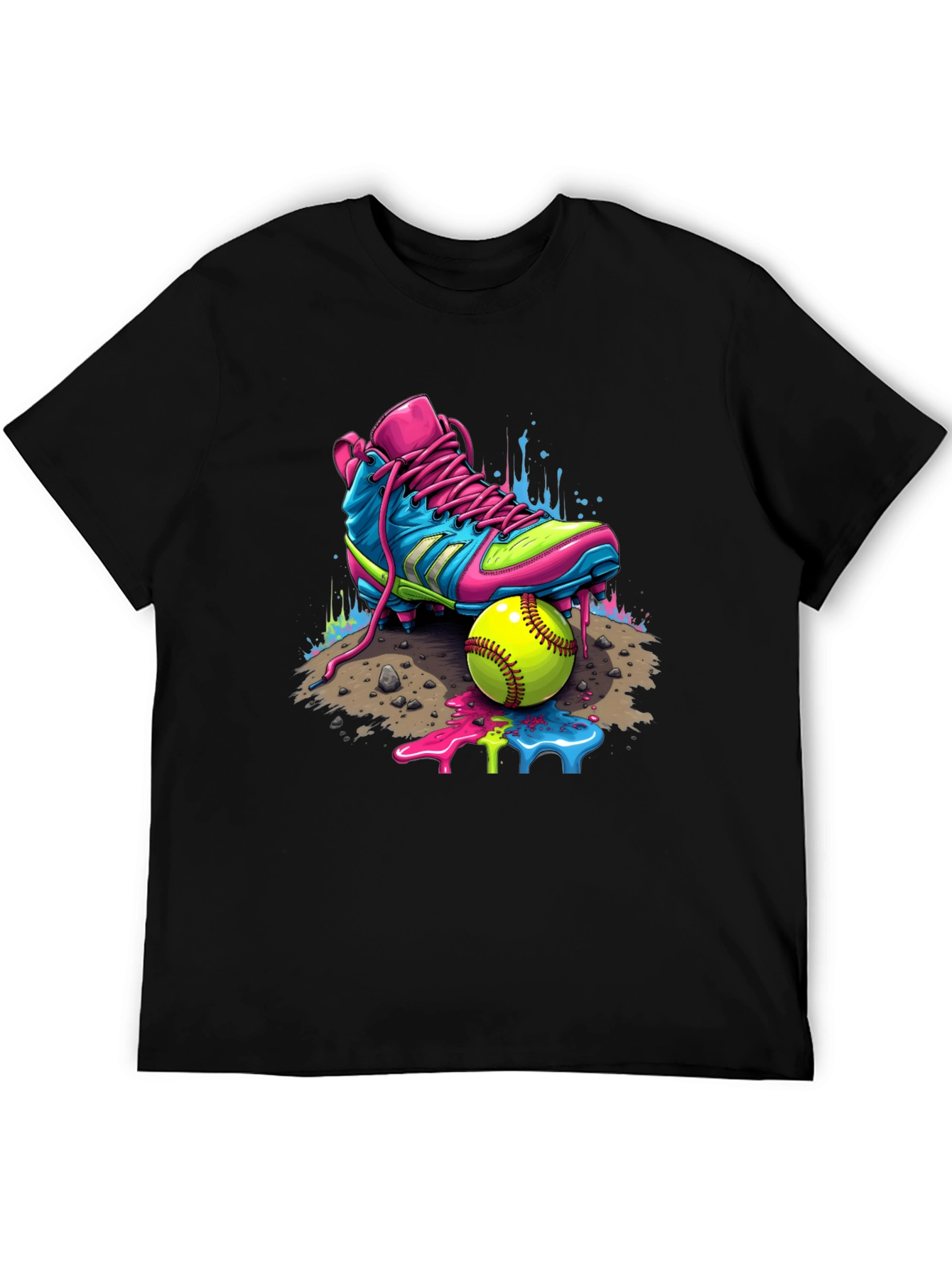 Vibrant Softball Graphic Tee