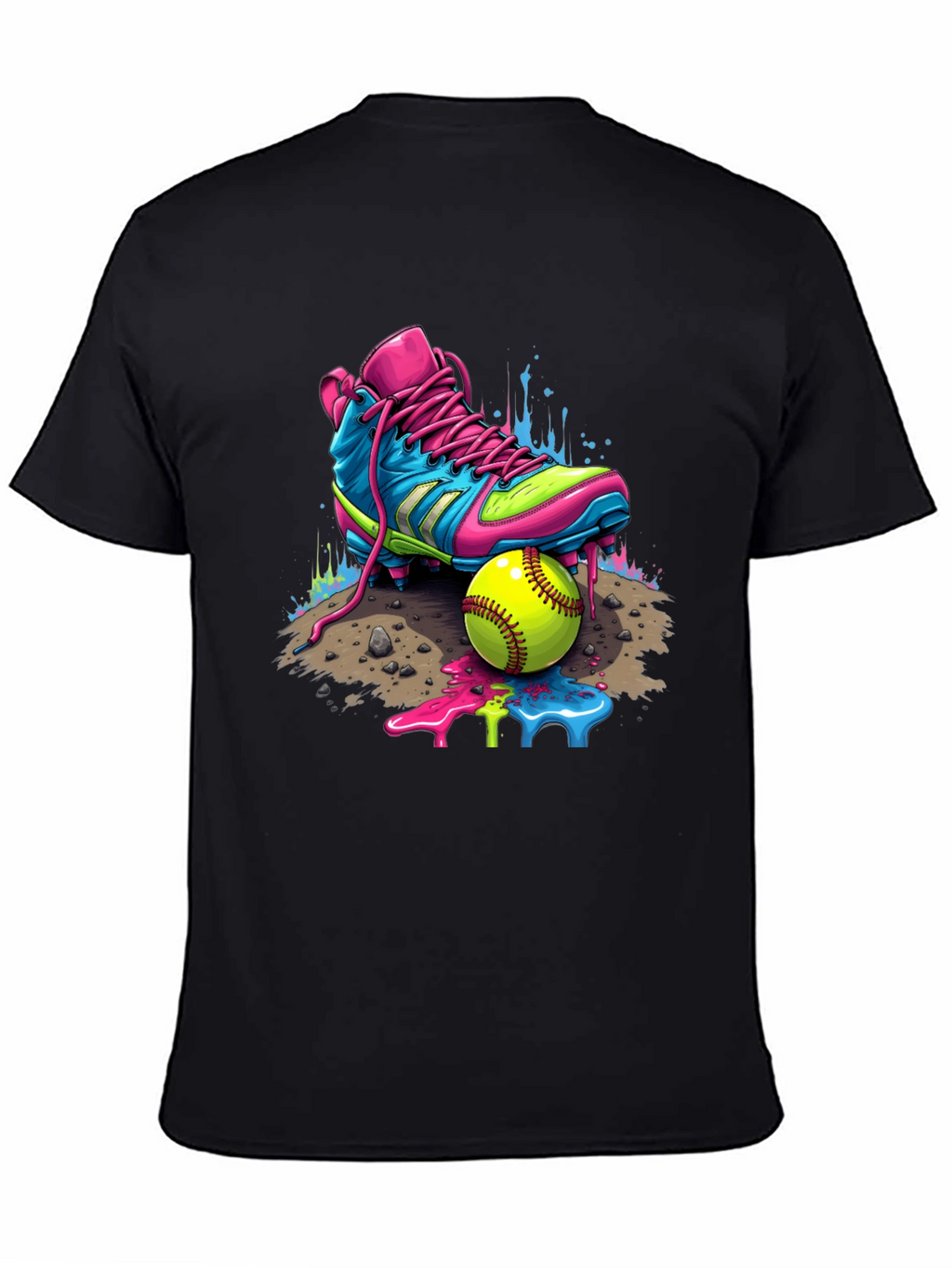 Vibrant Softball Graphic Tee