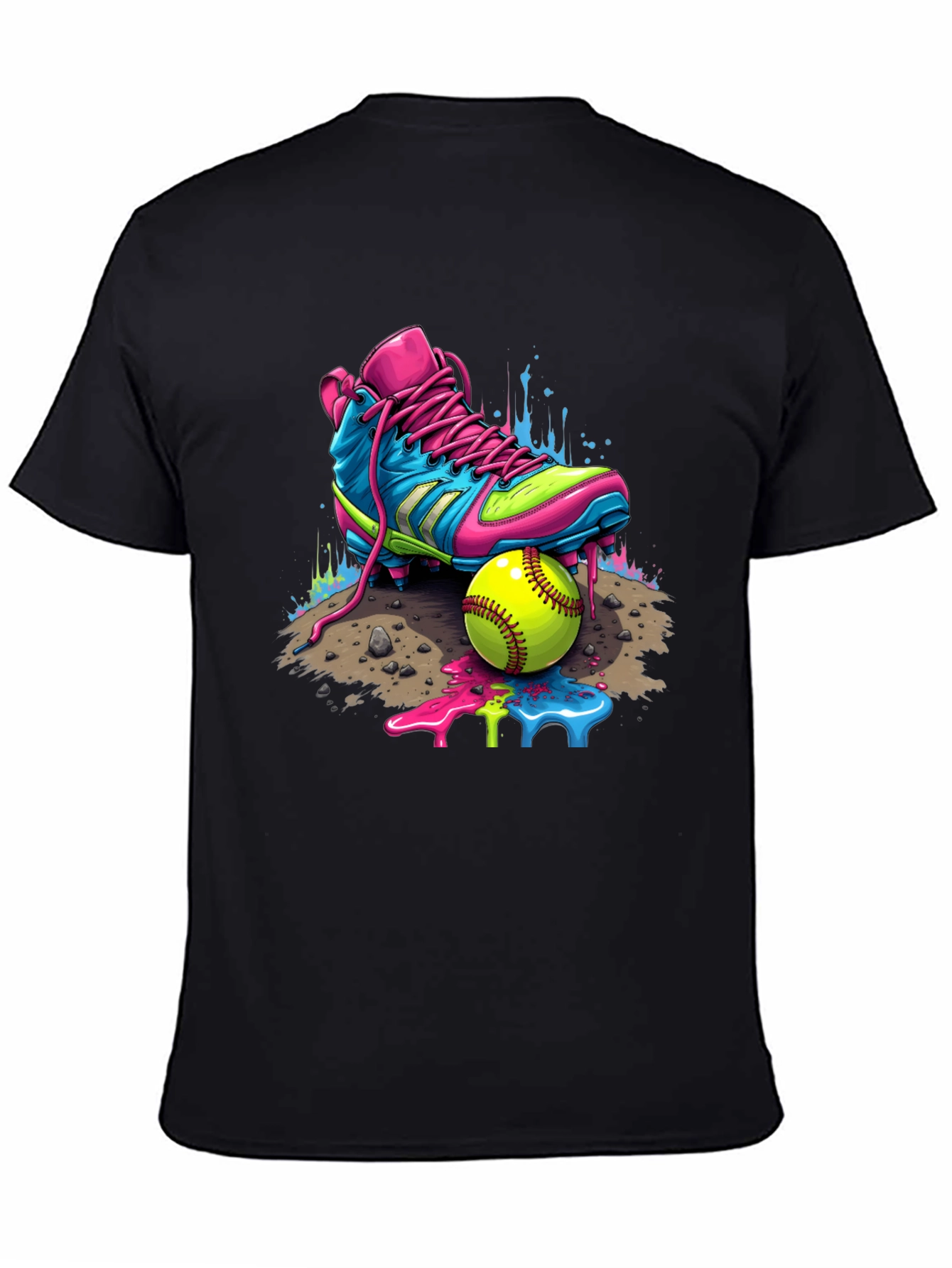 Vibrant Softball Graphic Tee