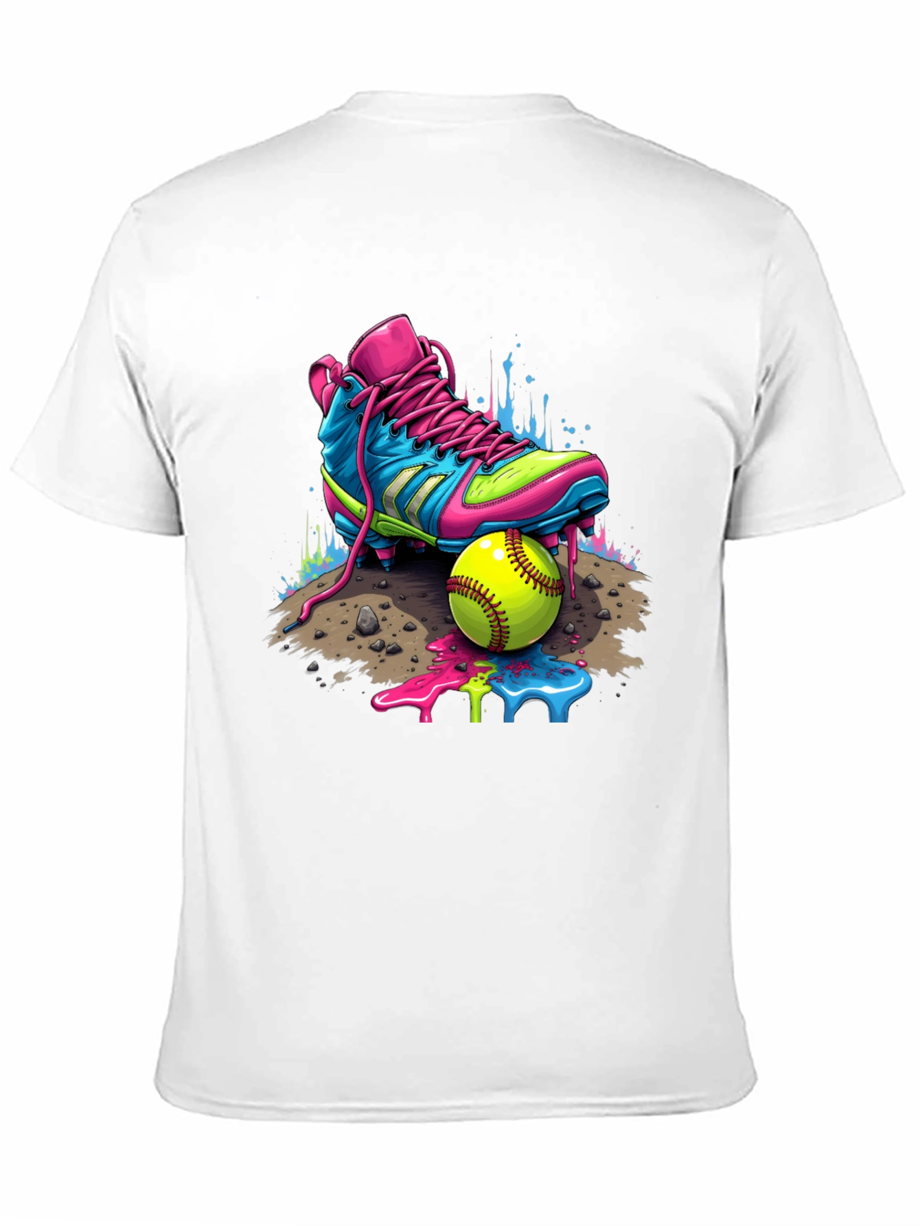 Vibrant Softball Graphic Tee
