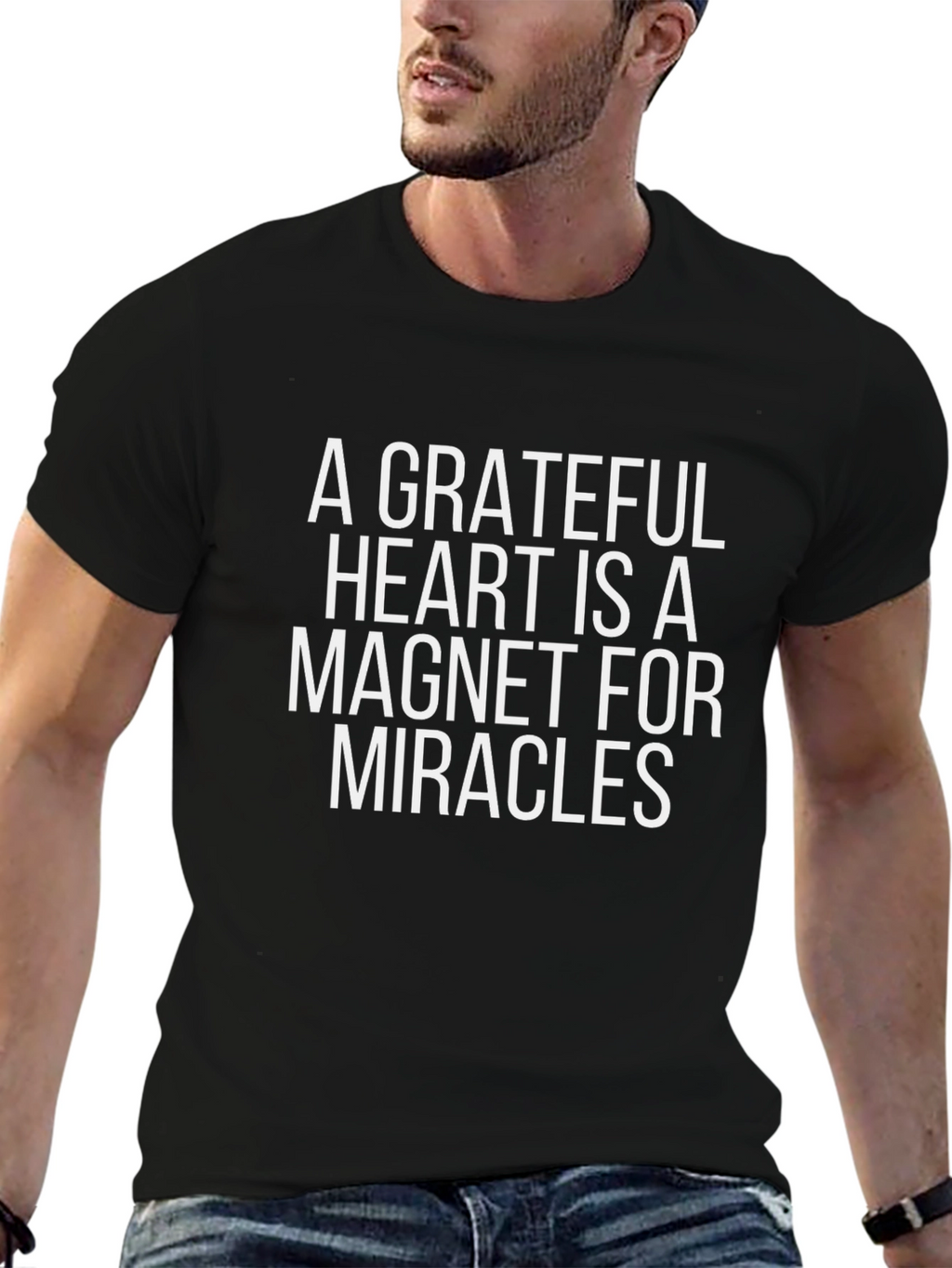 Grateful Heart Graphic Tee - Motivational T-Shirt