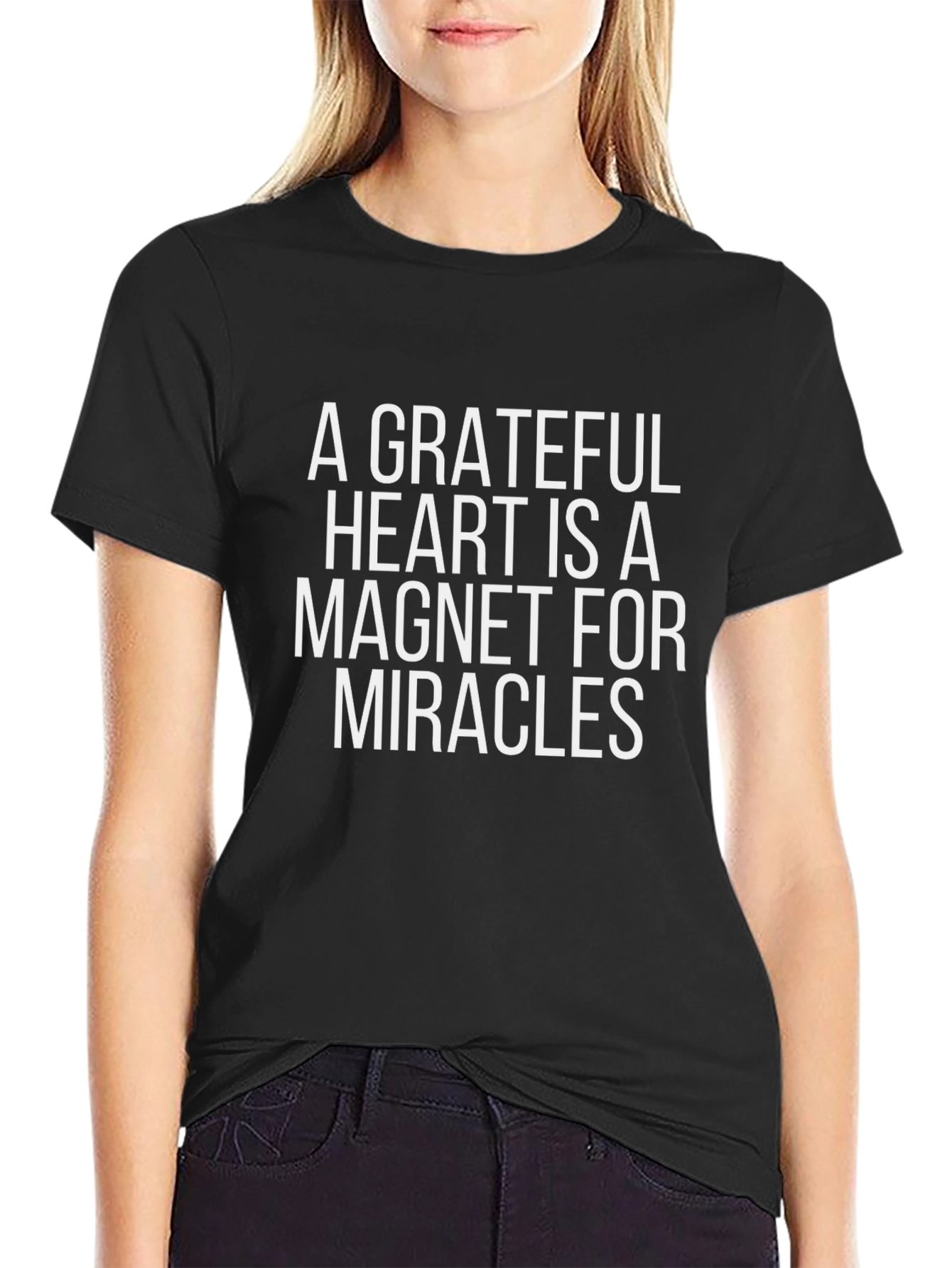 Grateful Heart Graphic Tee - Motivational T-Shirt