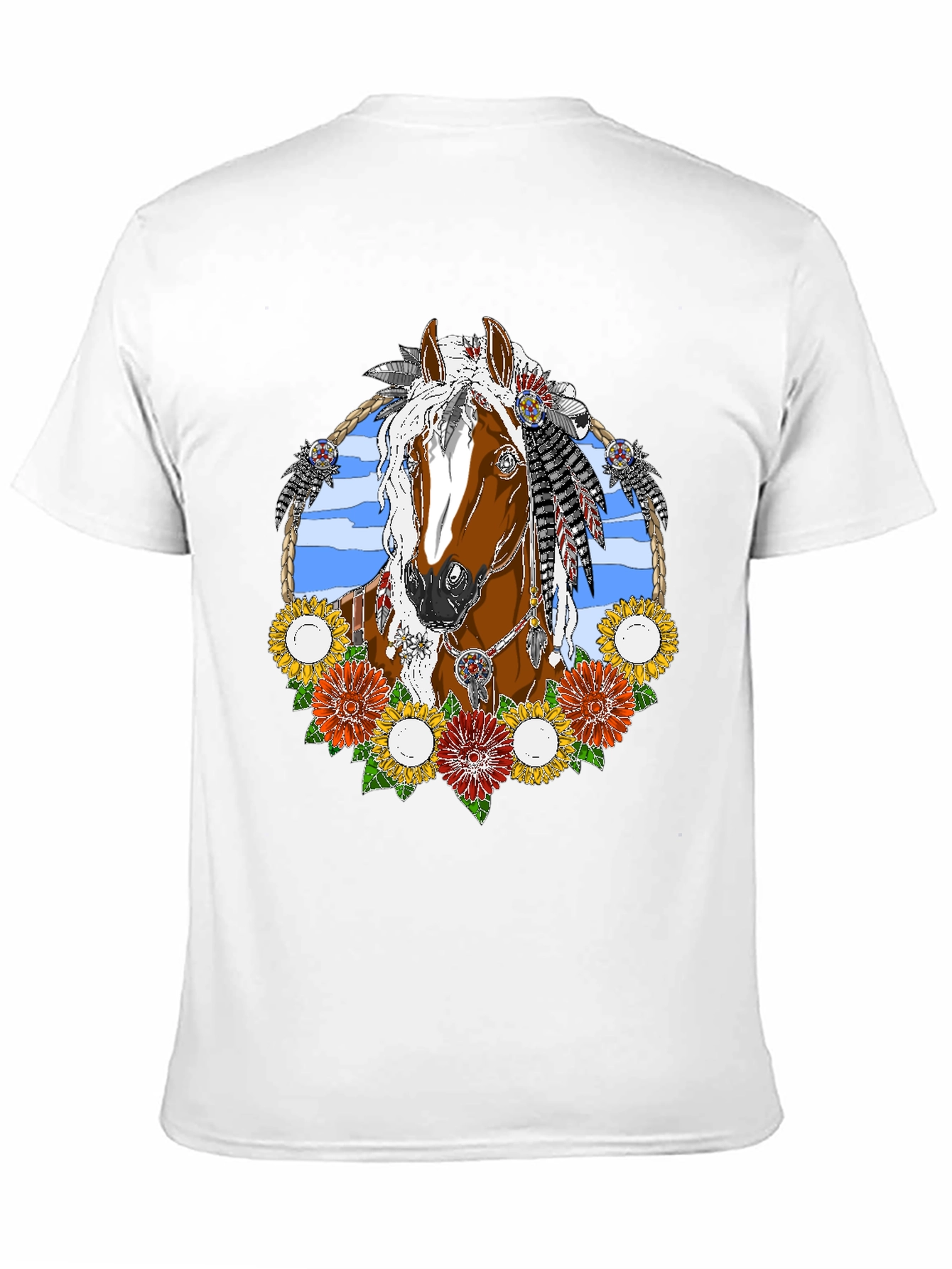 Horse and Flowers Graphic Tee