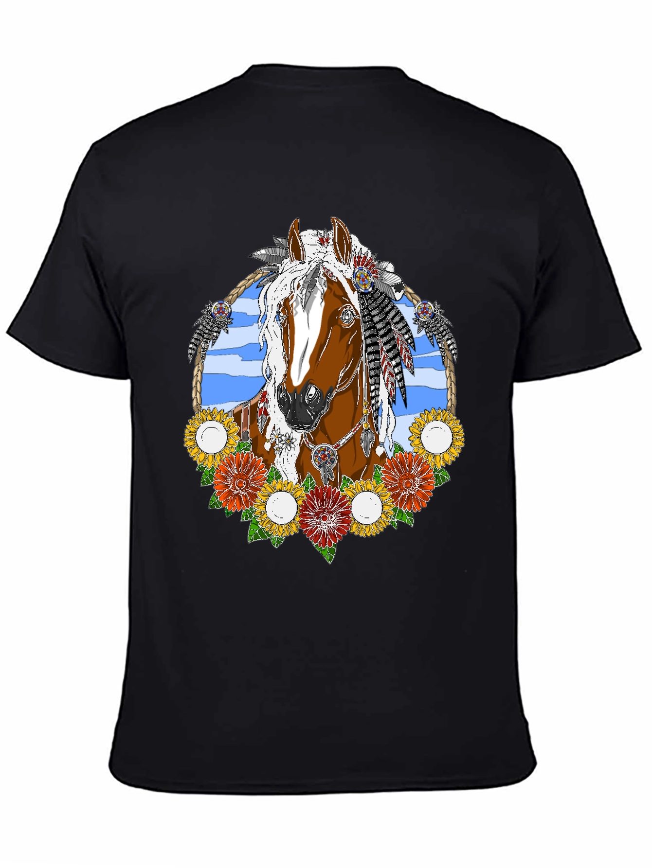 Horse and Flowers Graphic Tee