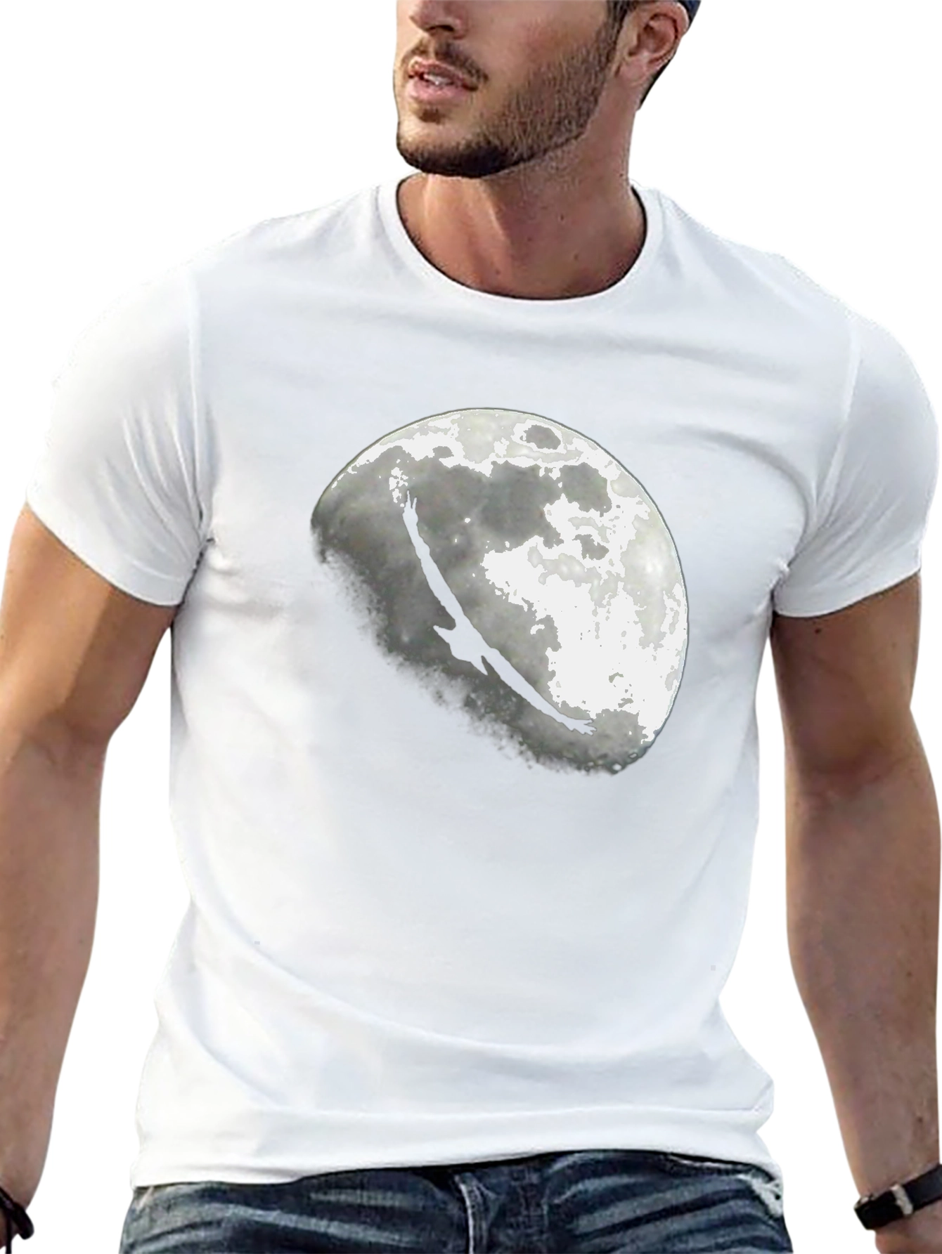 Eagle Moon Graphic T-Shirt - Black
