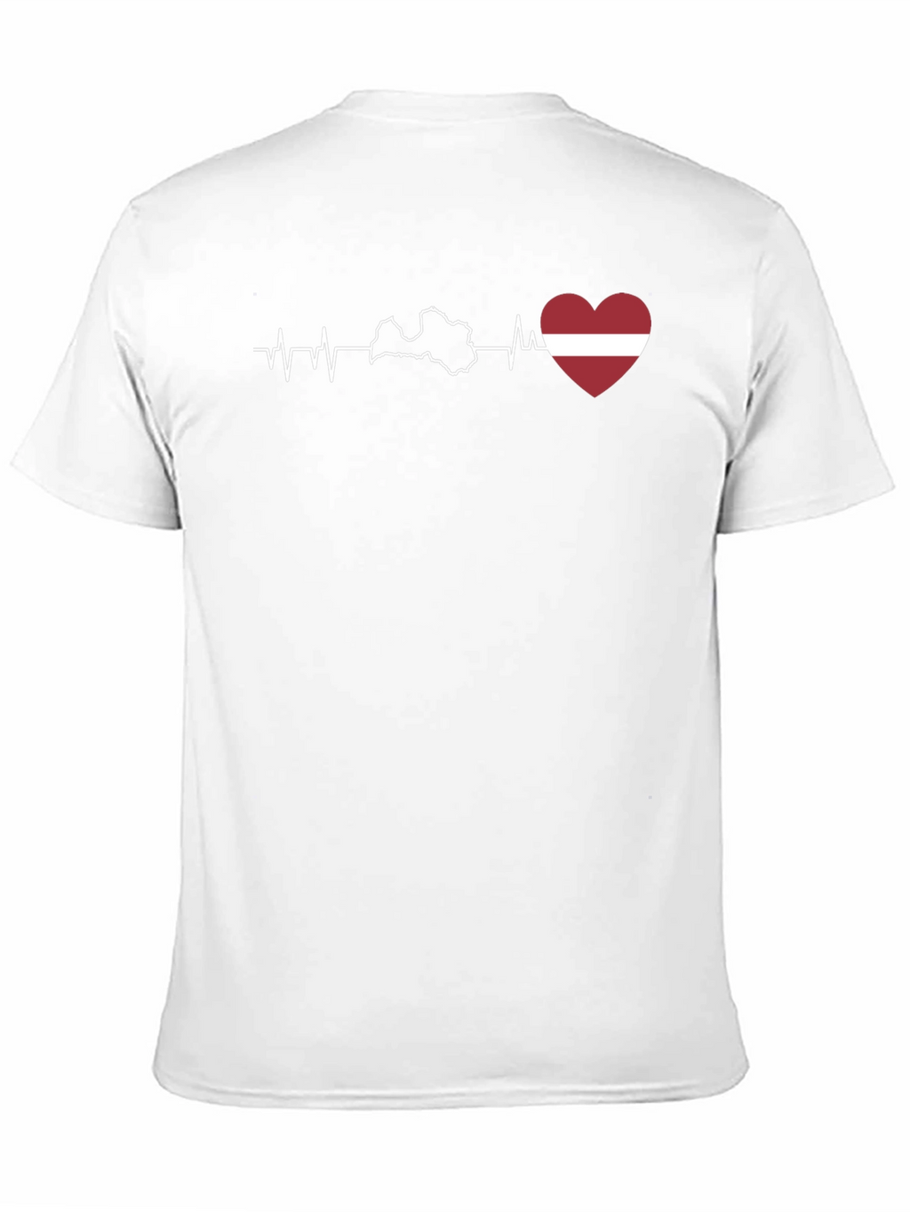 Latvia Heartbeat T-Shirt - Black Cotton Tee