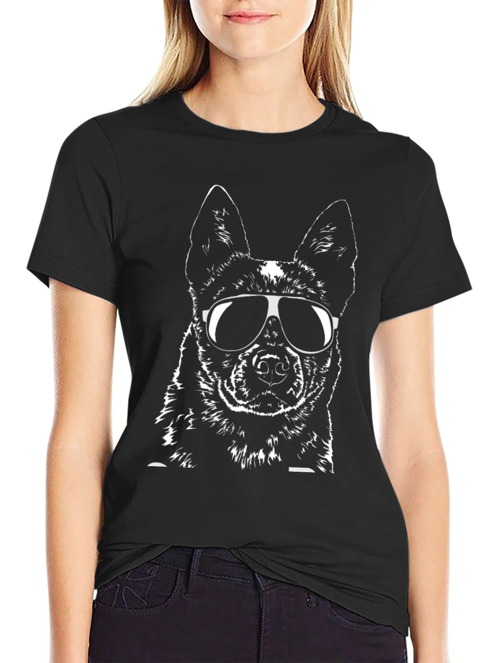 Cool Dog Graphic Tee - Black
