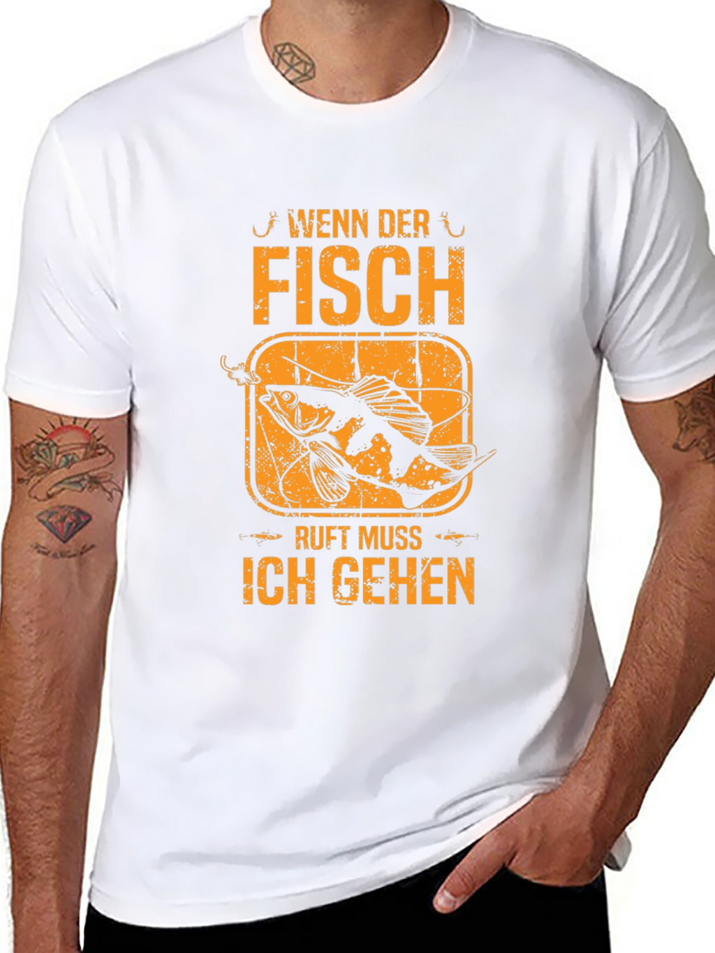 Fishing T-Shirt: Wenn Der Fisch Ruft Muss Ich Gehen