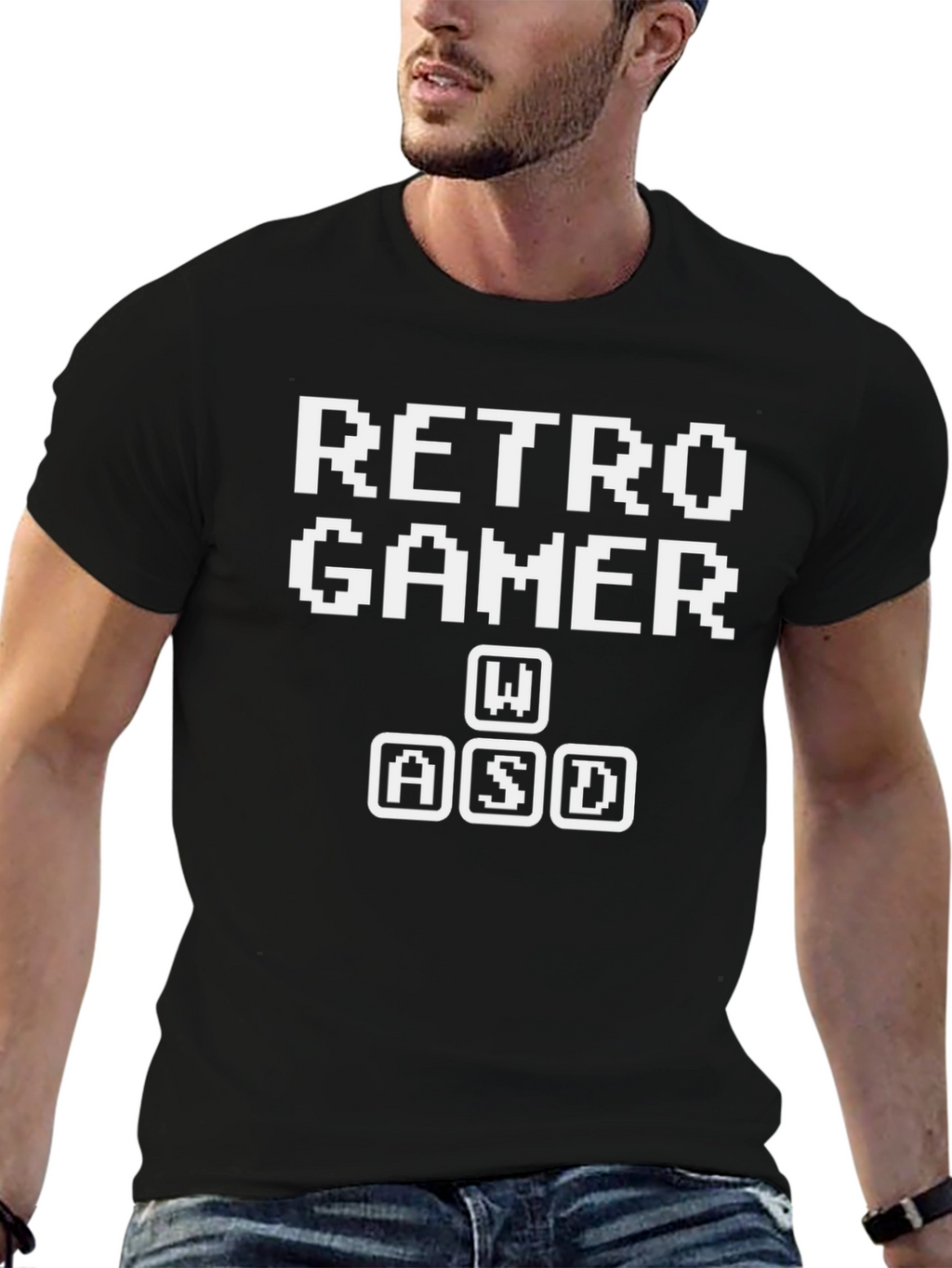 Retro Gamer WASD Keys Black T-Shirt
